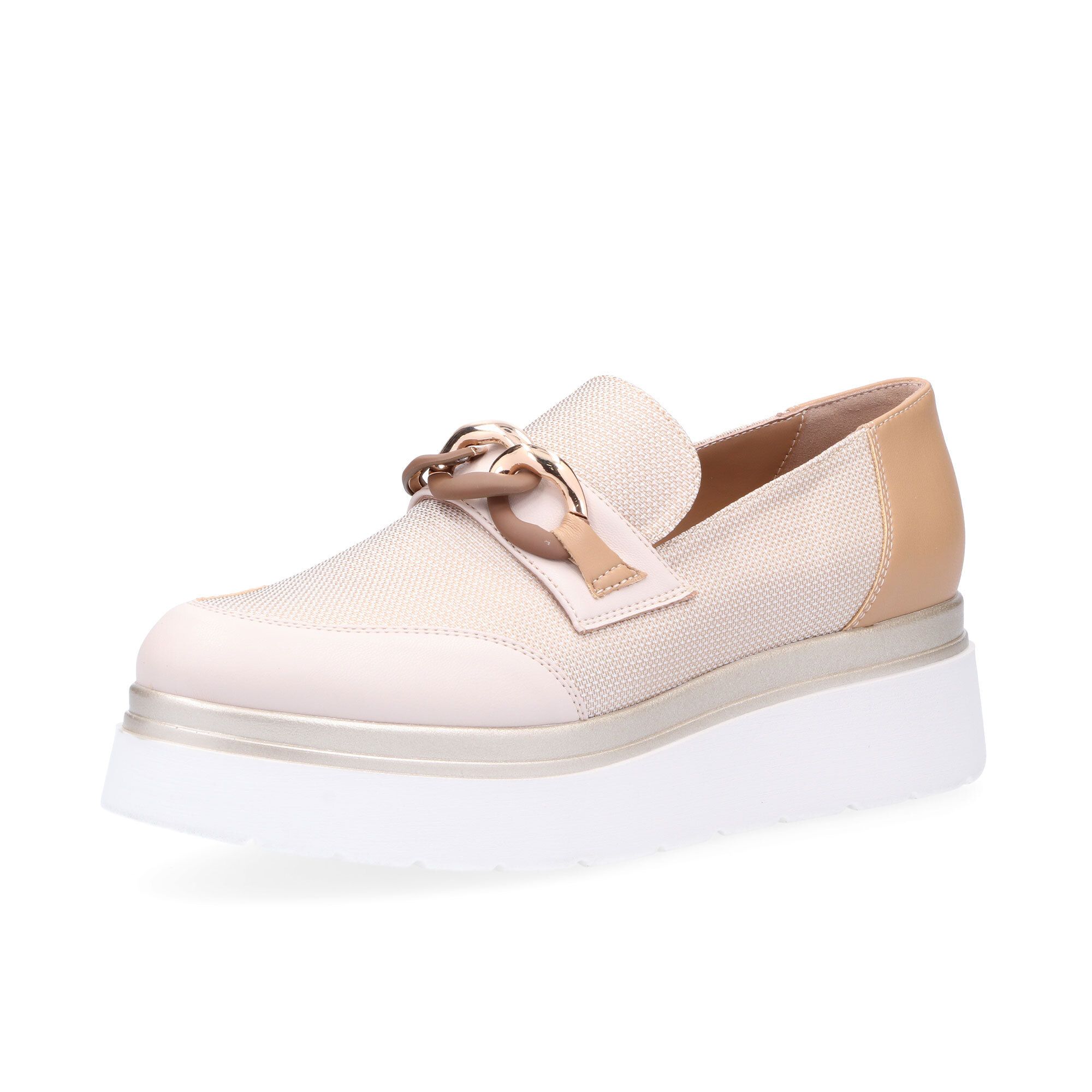 Le Serpentini Slip on in tessuto con catena zeppa 5 cm