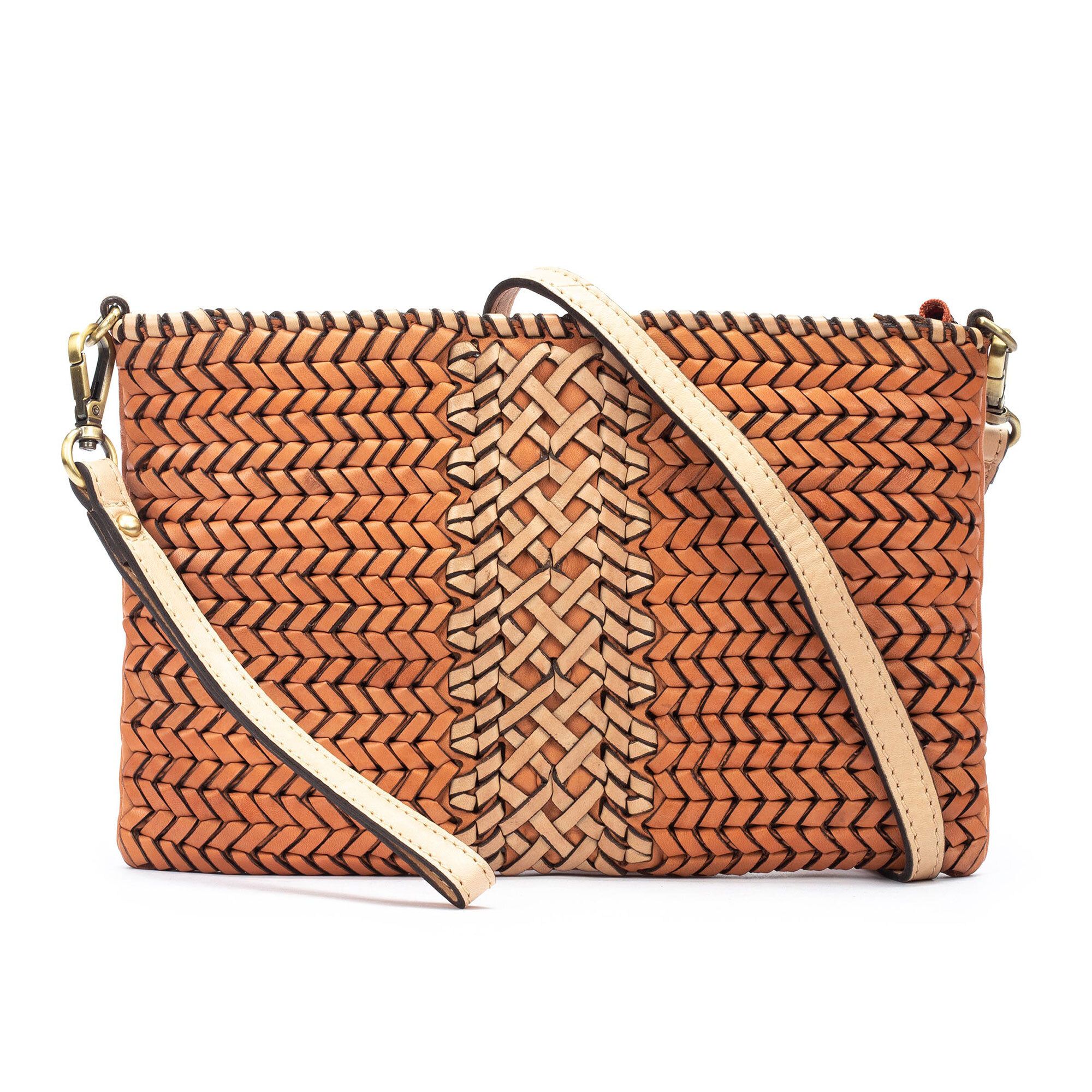Pikolinos
Borsa a tracolla 
in pelle intrecciata