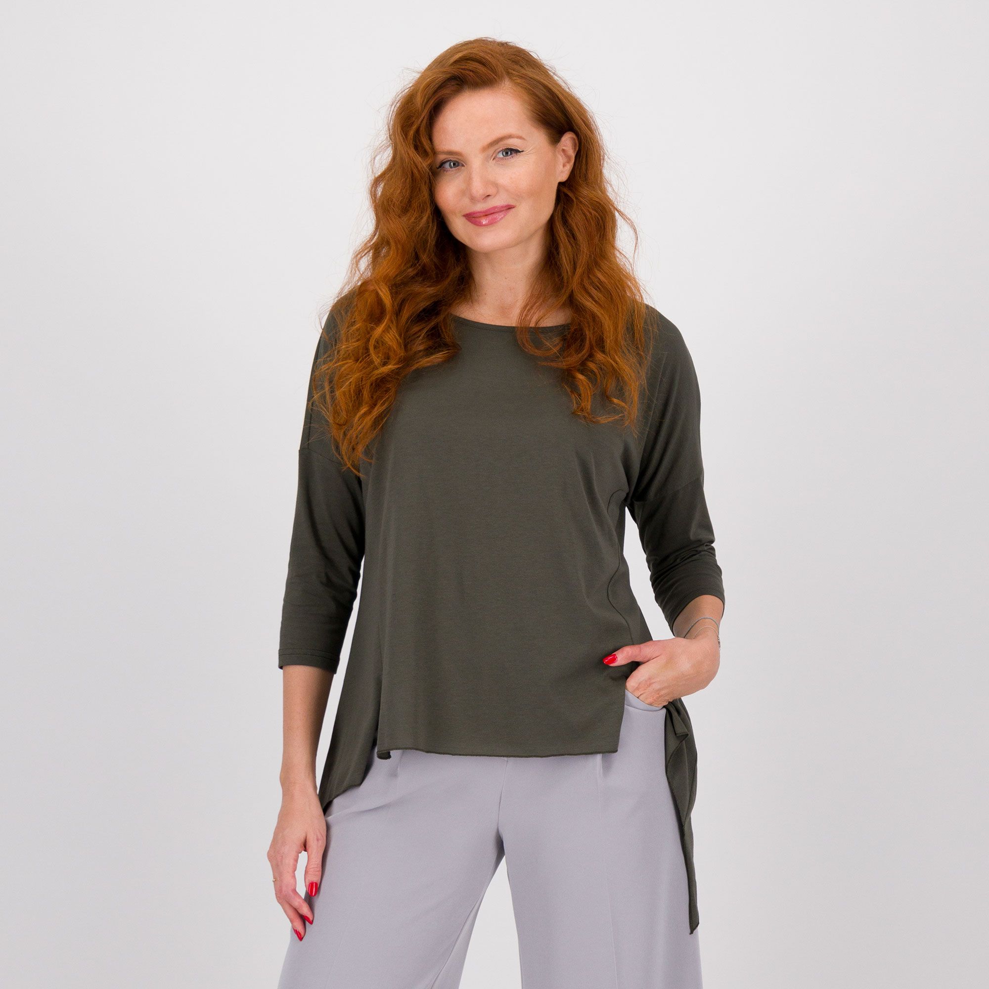 Caterina Lancini
Maglia over in jersey
di cotone stretch
con spacchetti