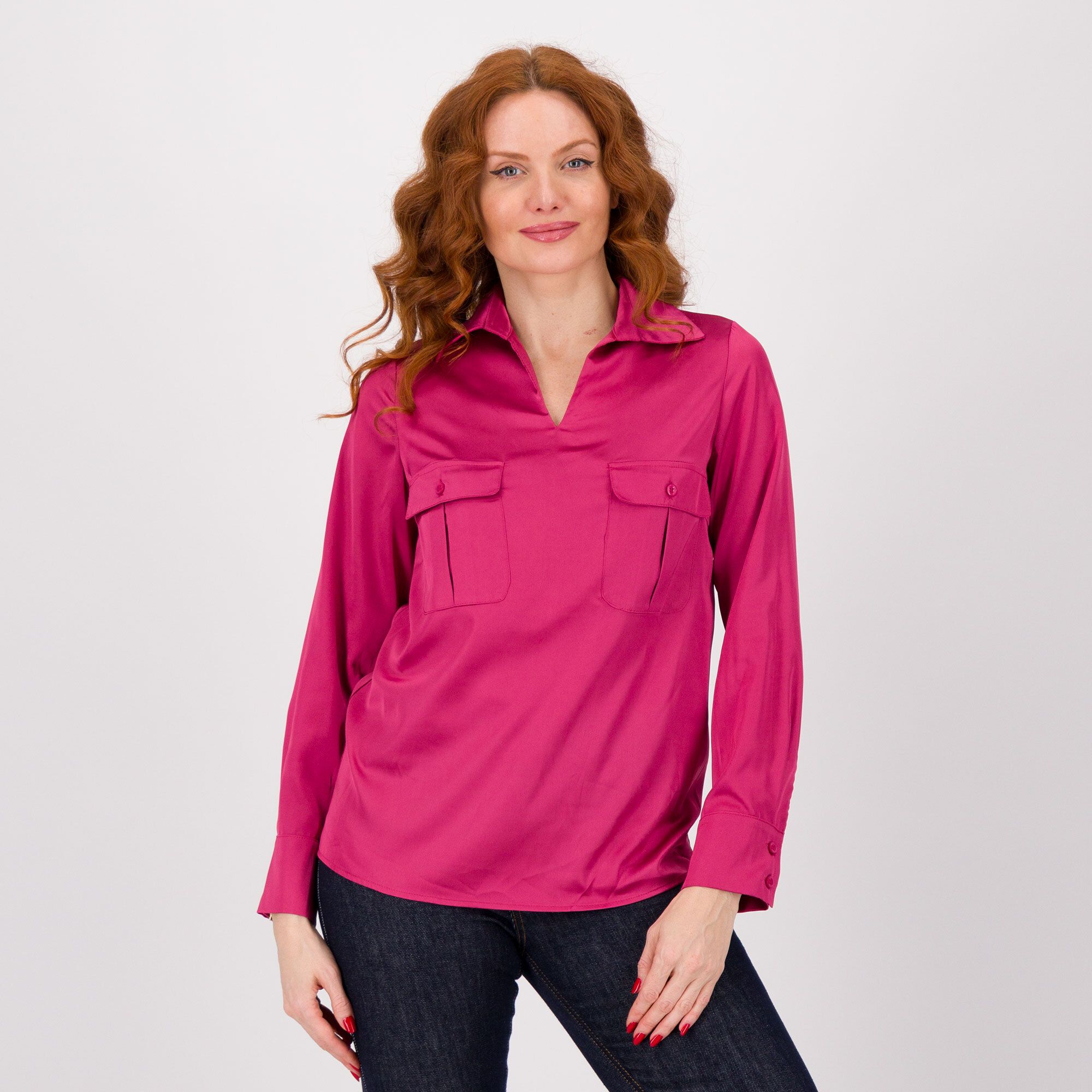 Caterina Lancini
Camicia 
in raso 
con taschini