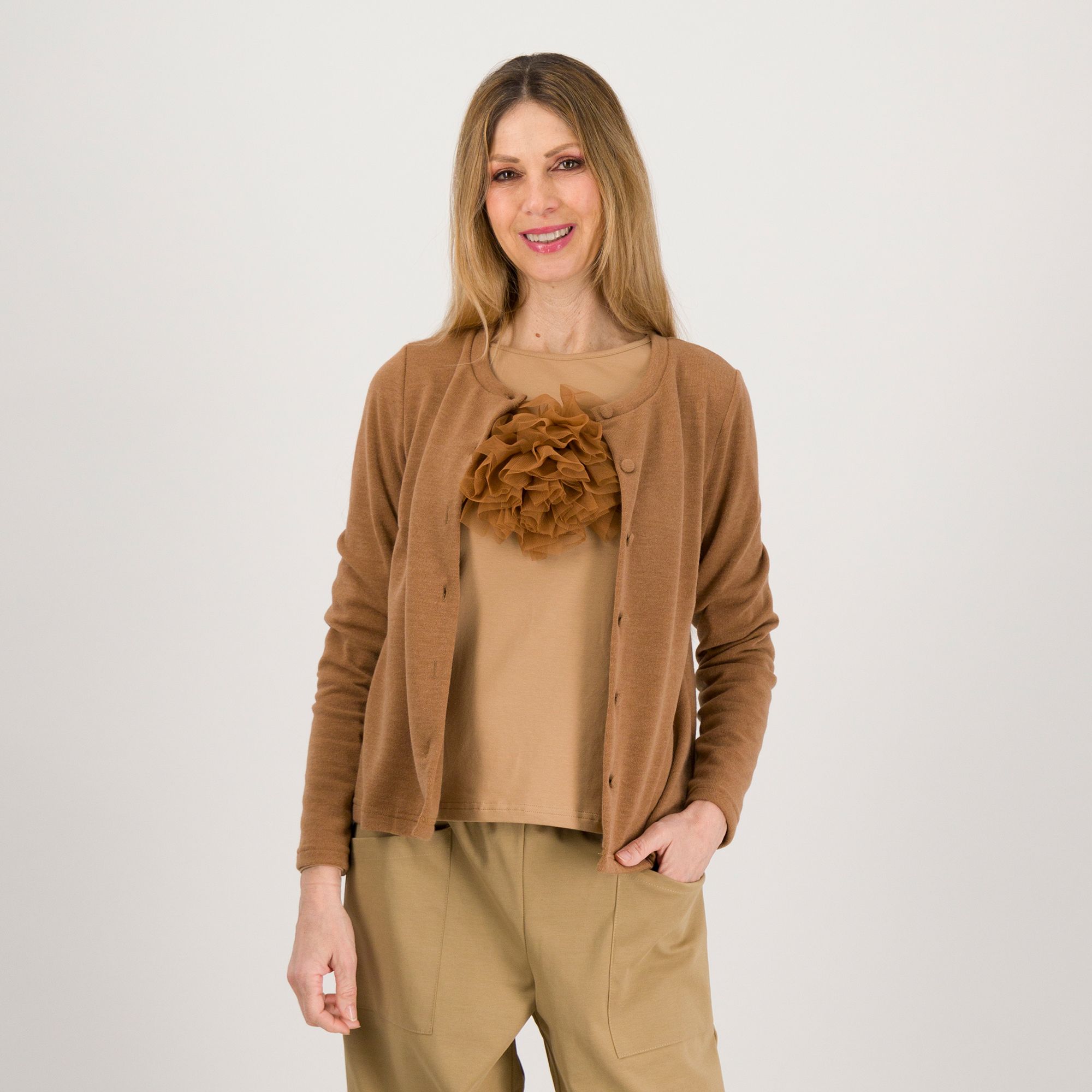 Caterina Lancini Cardigan corto con bottoni