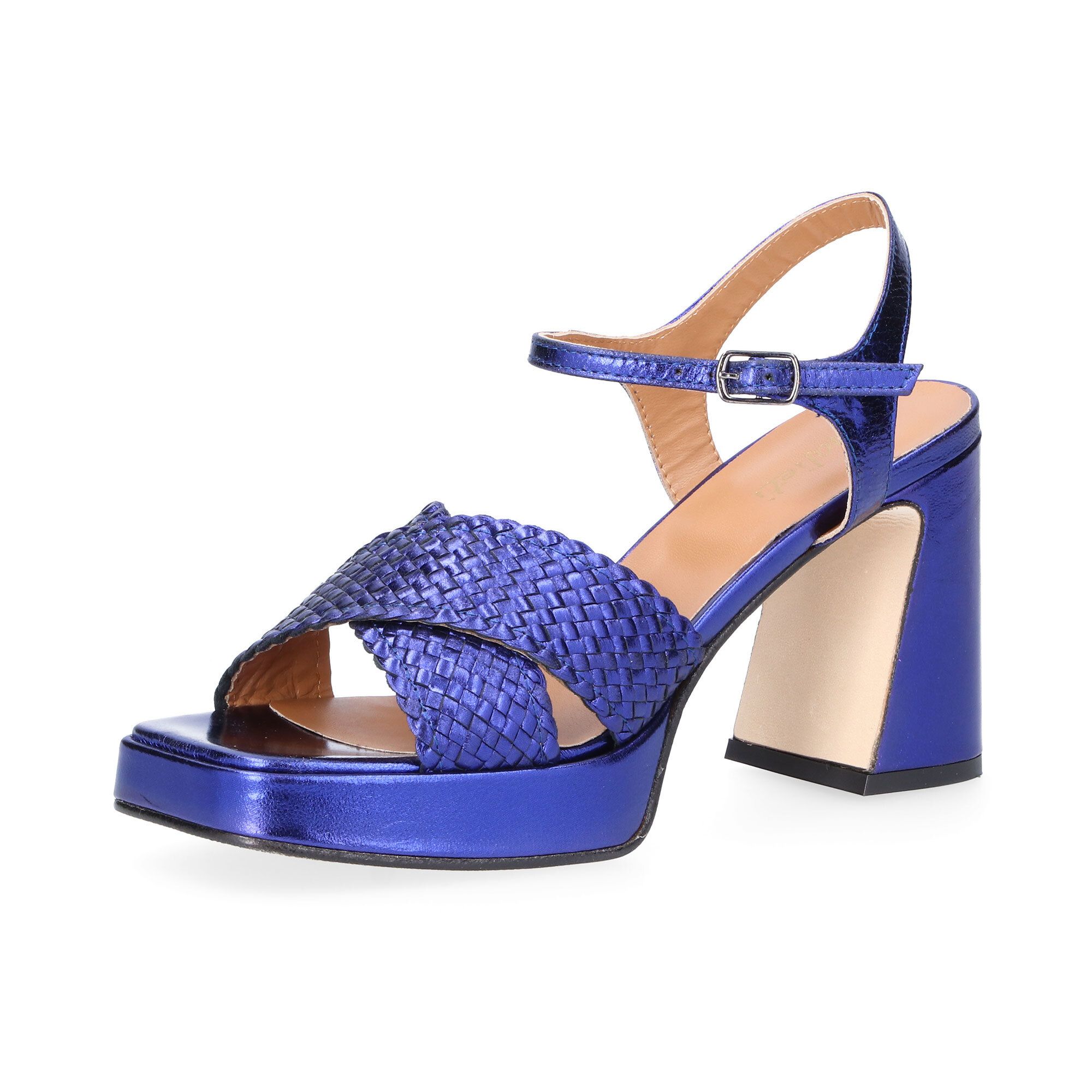 Galieti
Sandali in pelle 
con fasce intrecciate
tacco 9,5 cm