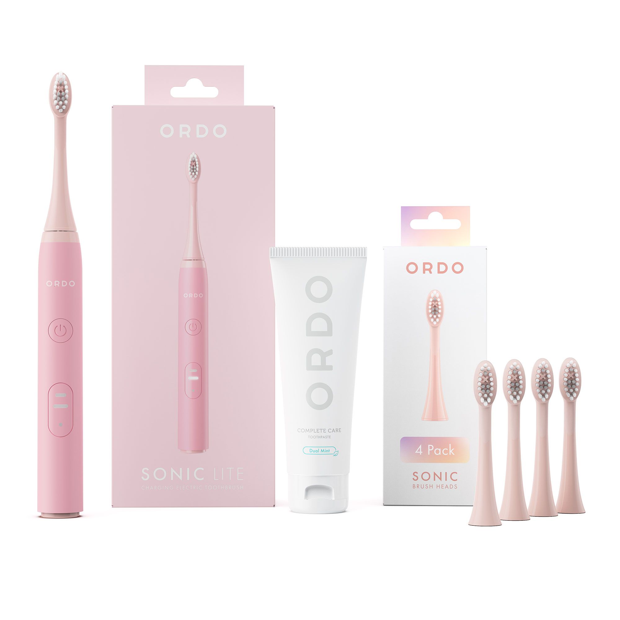 Ordo Sonic Lite
Spazzolino elettrico
con 4 testine e 
dentifricio