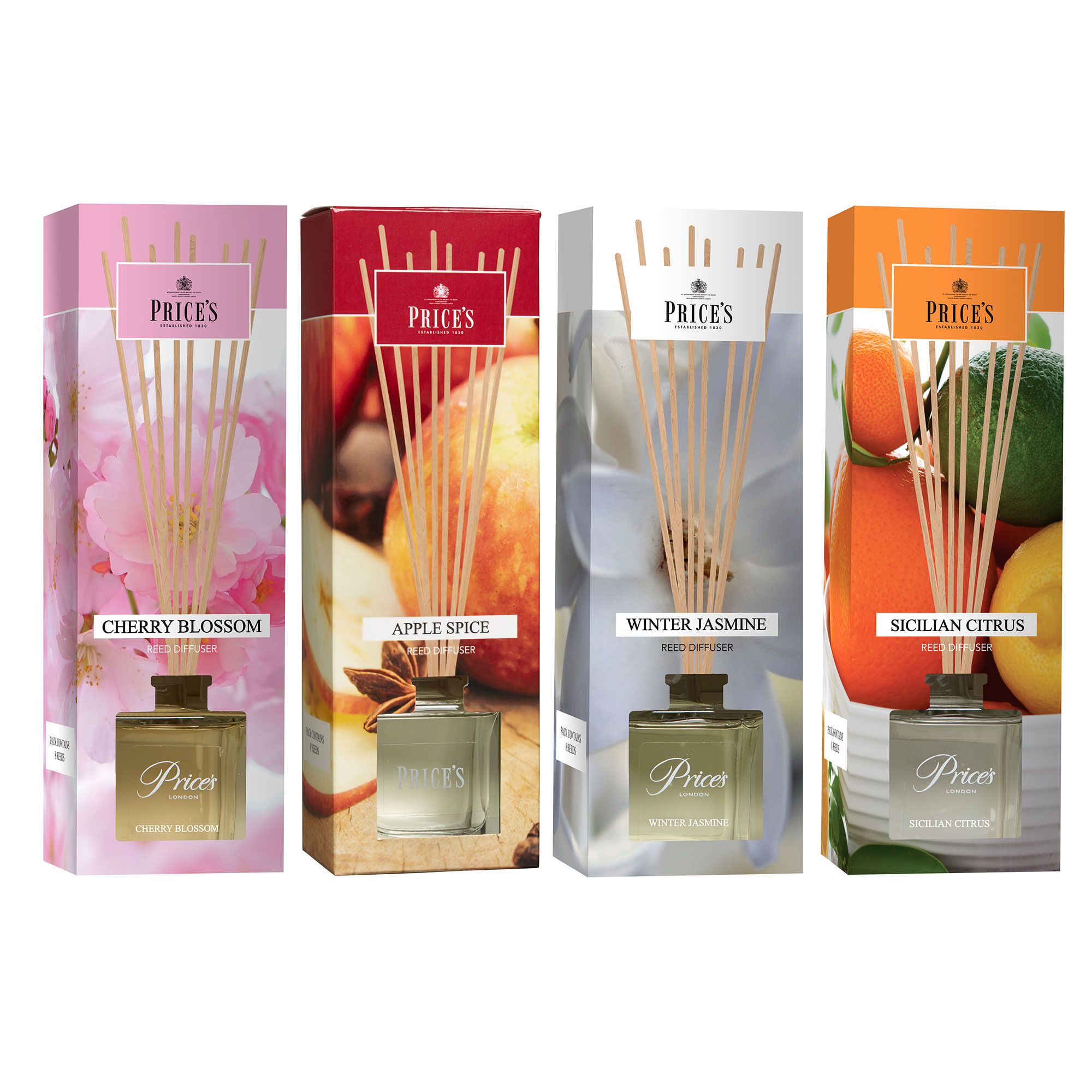Price's Candles Set 4 diffusori per ambiente fragranze assortite