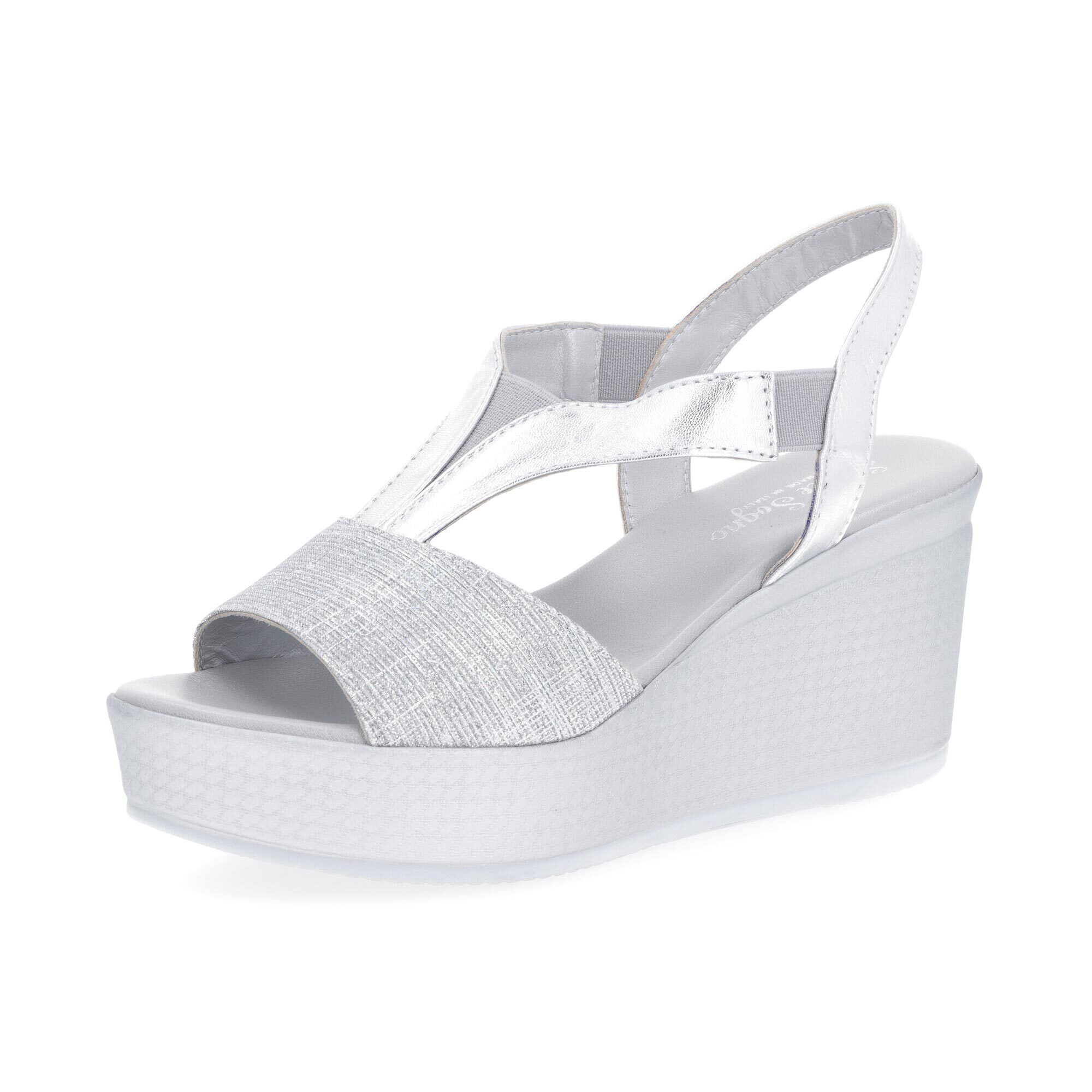 Soffice Sogno
Sandali glitterati
con zeppa 8 cm