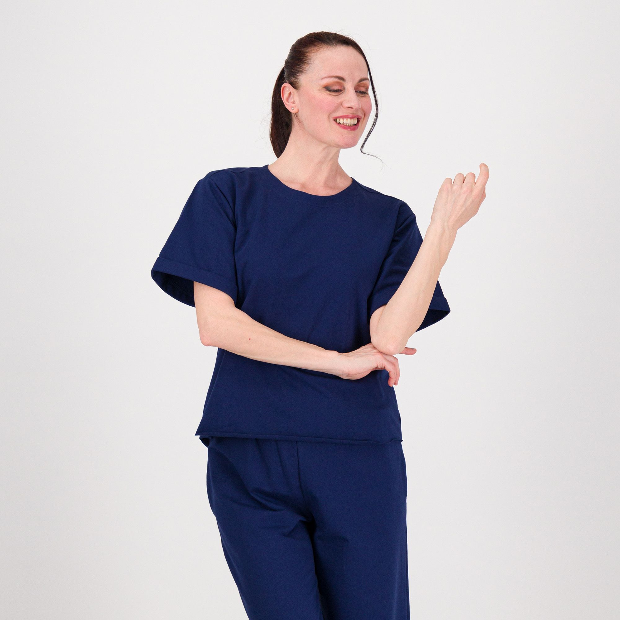 Bianca Della Torre
Blusa in felpa
di cotone con
linea svasata
