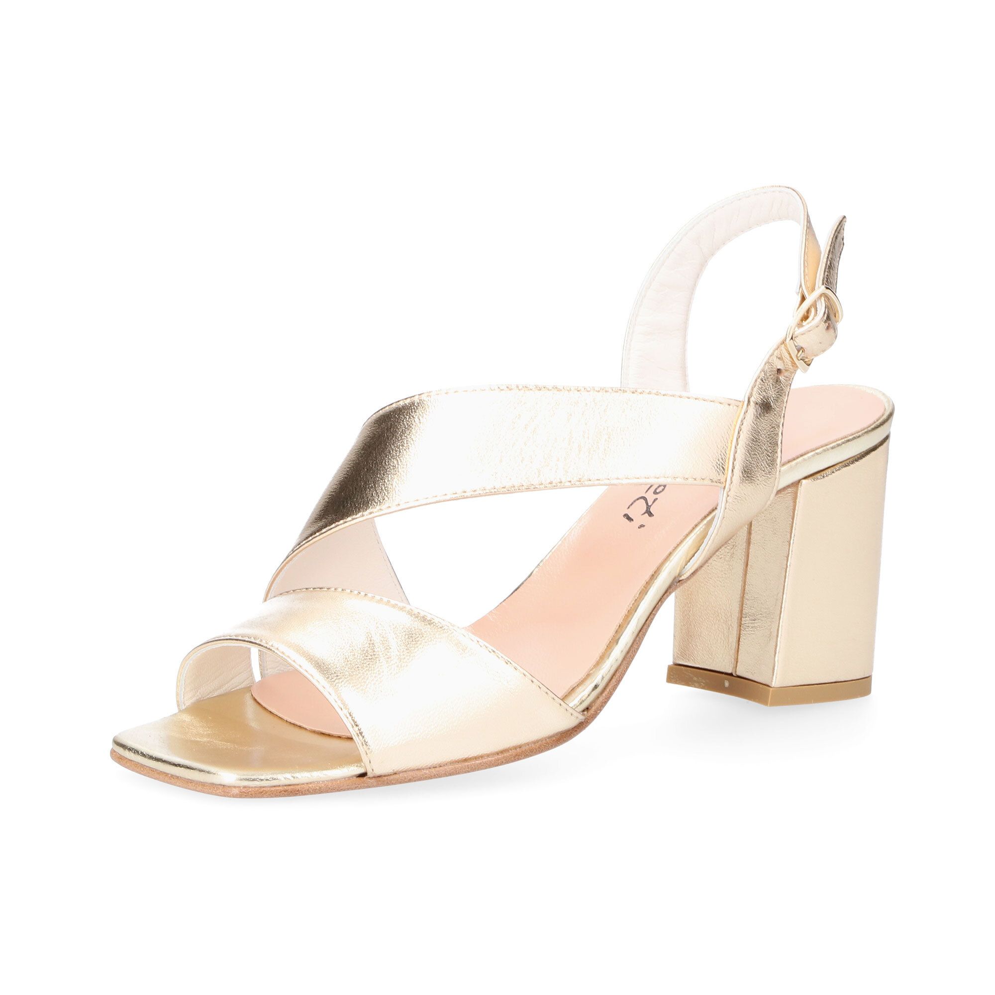 Galieti
Sandali
in pelle laminata
con tacco 7,5 cm