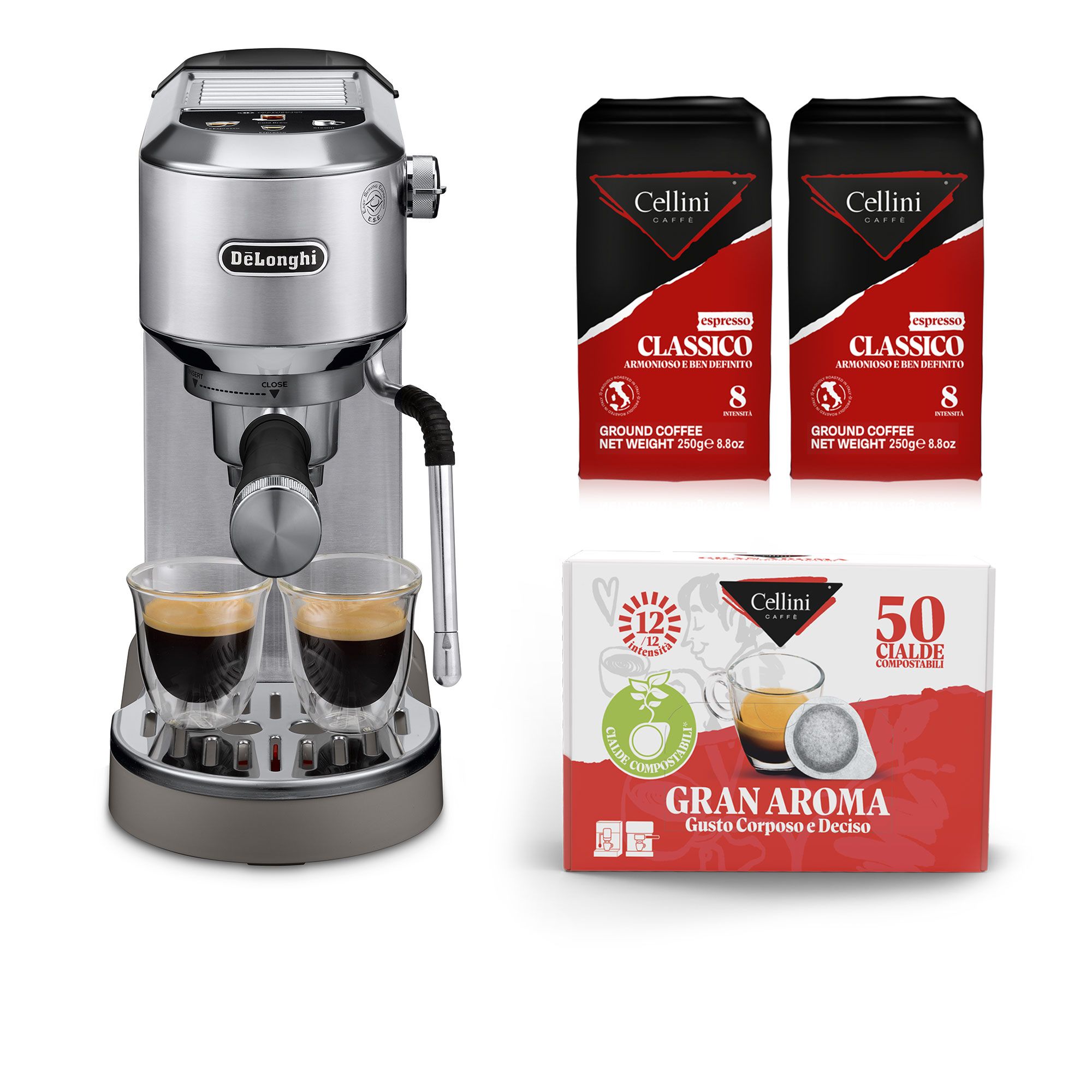 De'Longhi EC890
Macchina caffè
Espresso Dedica
Duo+Caffè Cellini