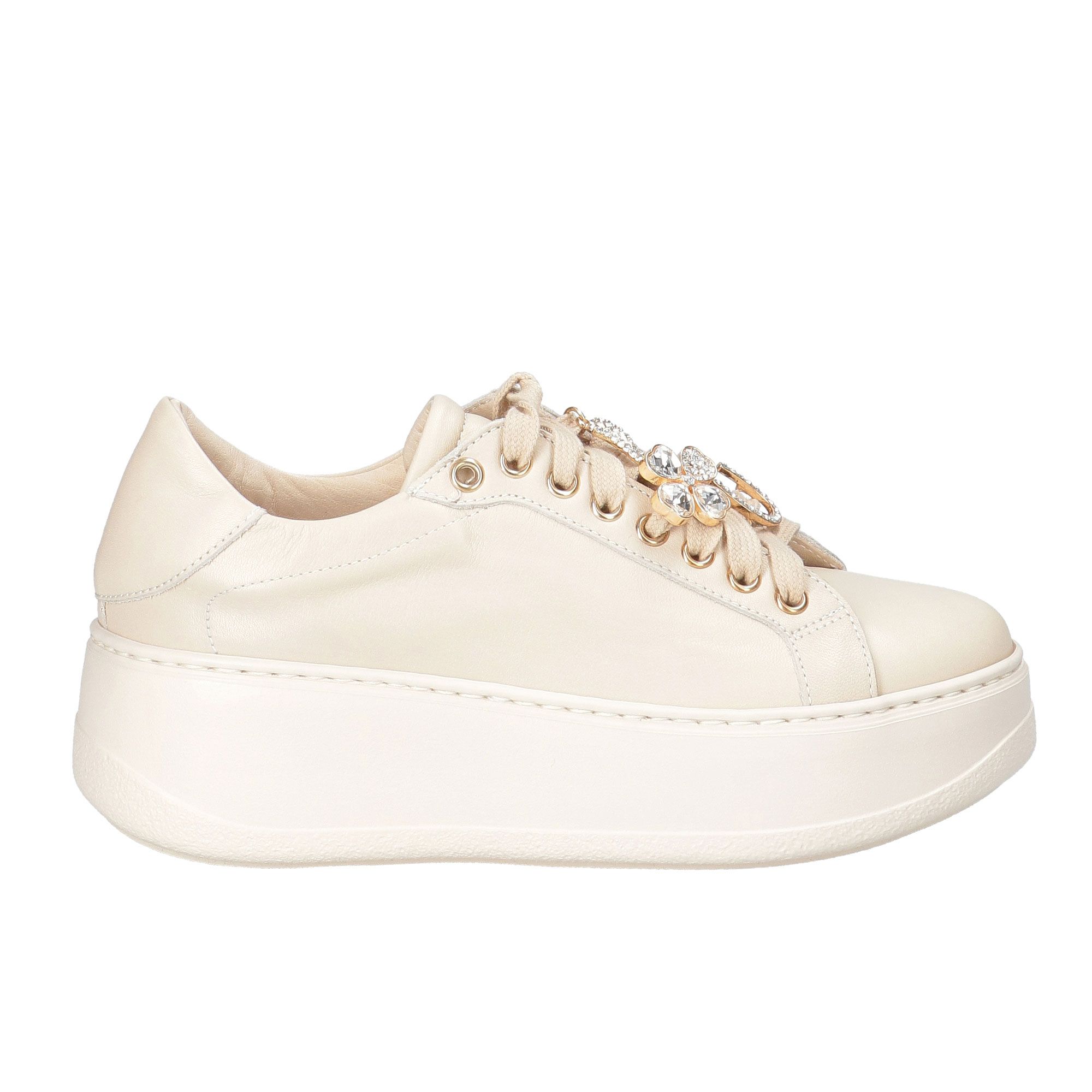 Le Serpentini
Sneaker in pelle
stringate
con gioiello