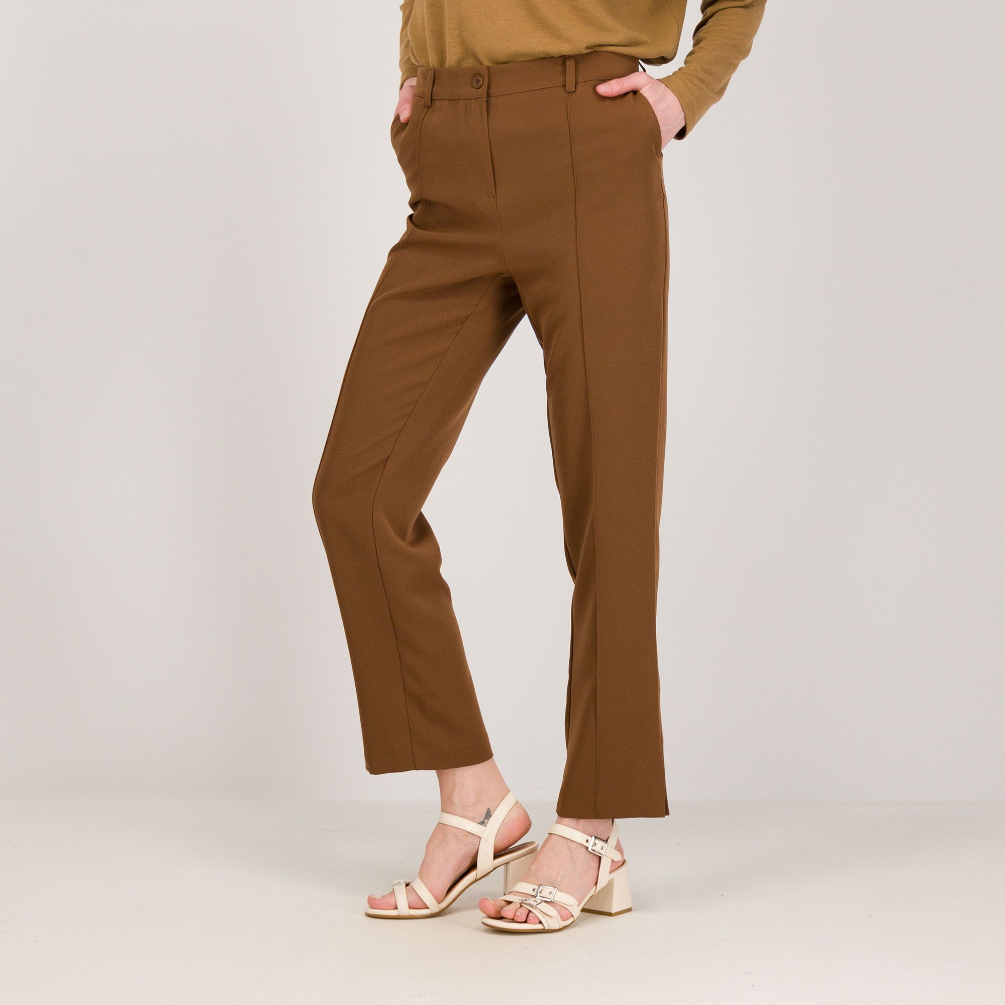 Caterina Lancini Pantaloni a sigaretta con nervatura anche Petite