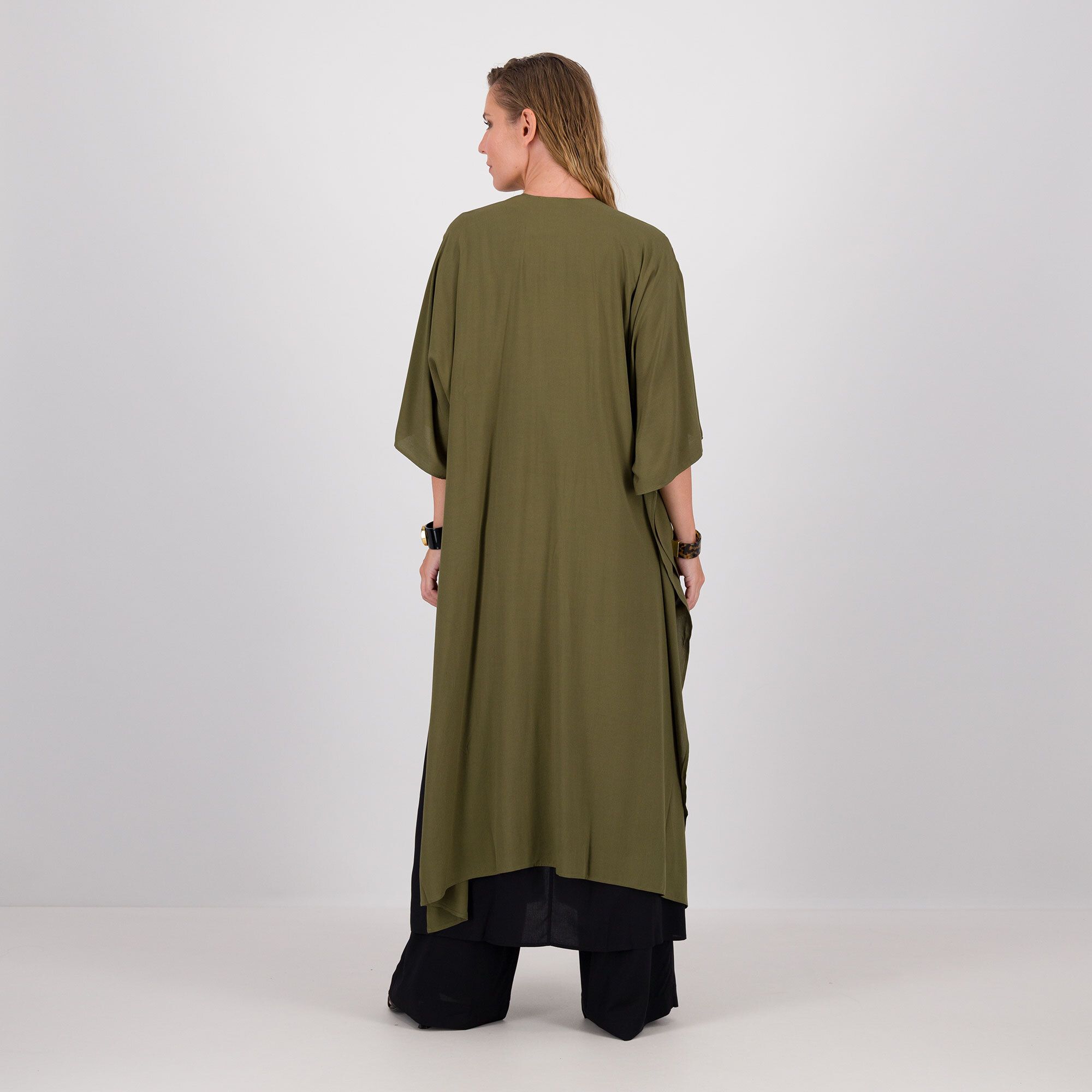 Caterina Lancini Maxi cardigan in mussola di viscosa