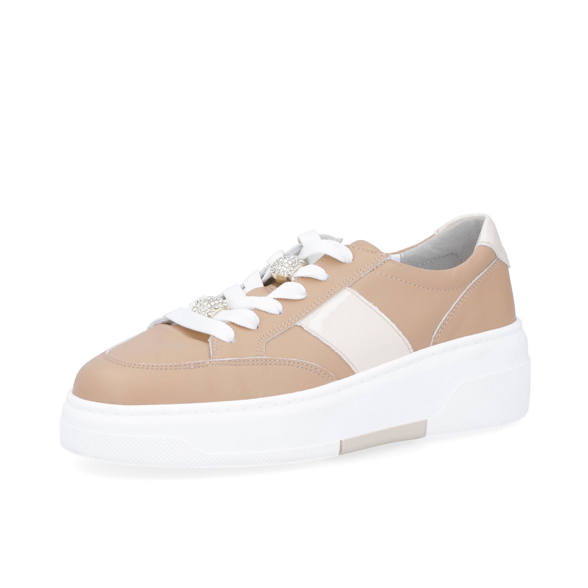 Le Serpentini
Sneaker in pelle
con dettagli gioiello
removibili