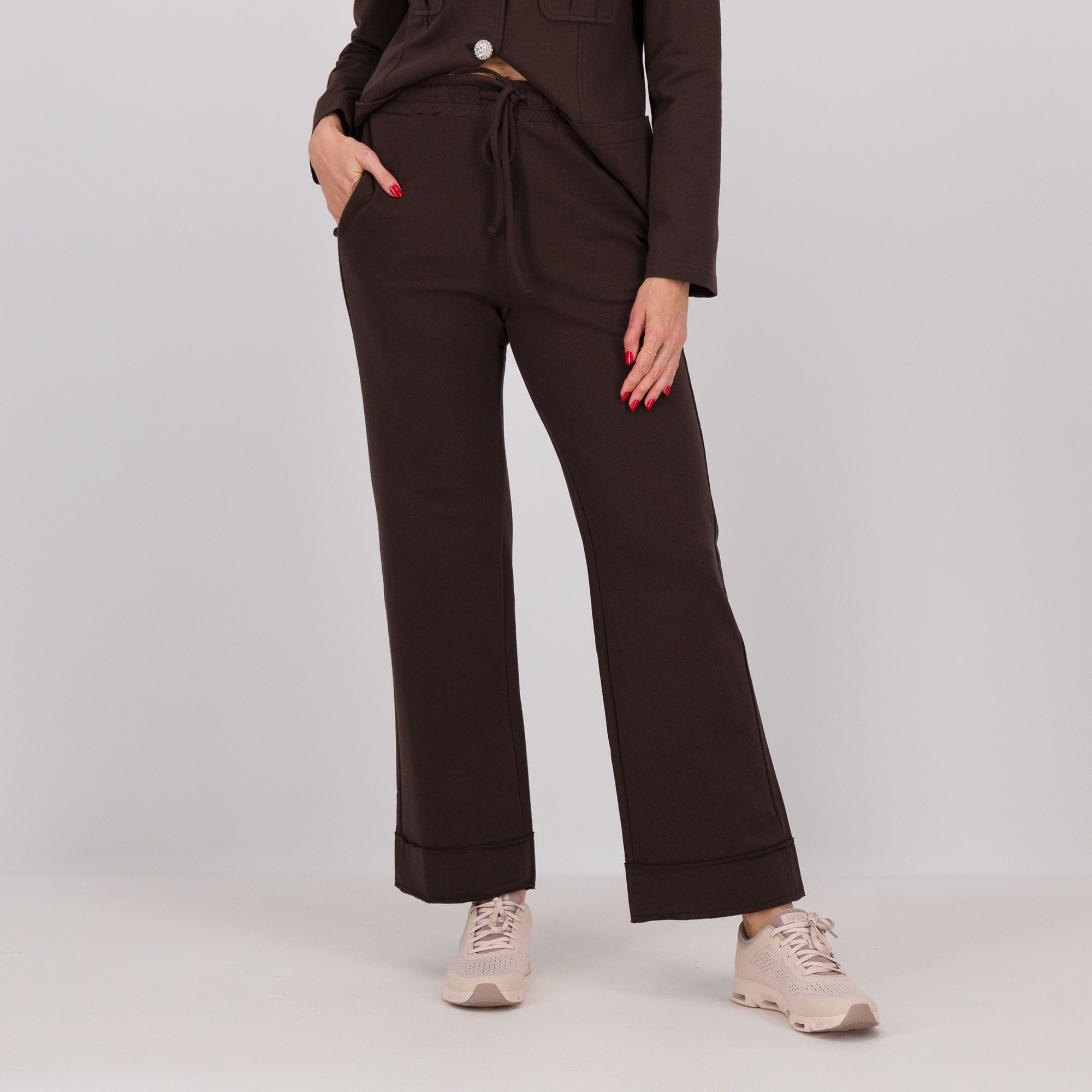 Caterina Lancini
Pantaloni in felpa di
cotone stretch con
bordo riportato