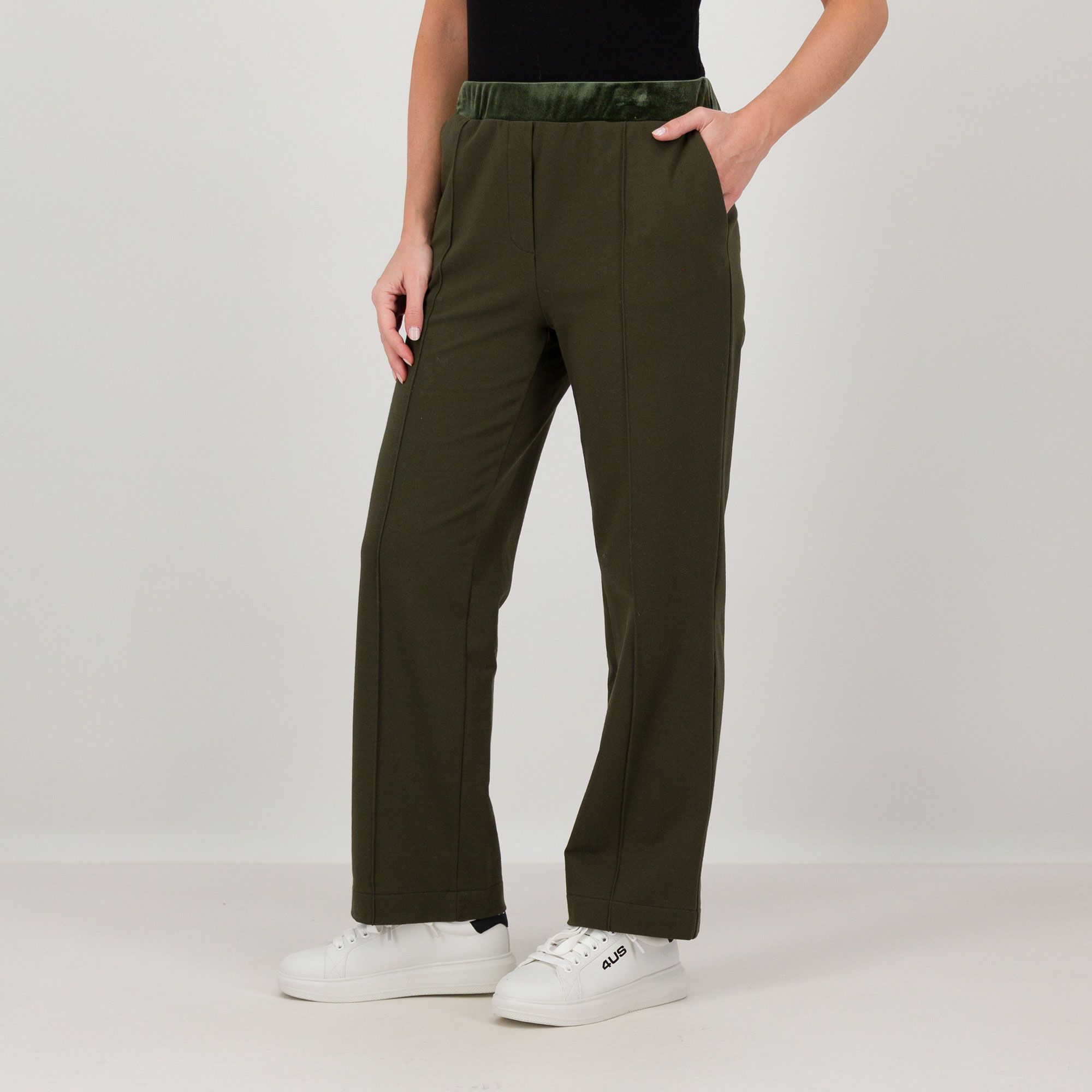 Caterina Lancini
Pantaloni in felpa
stretch con inserti
ciniglia di velluto