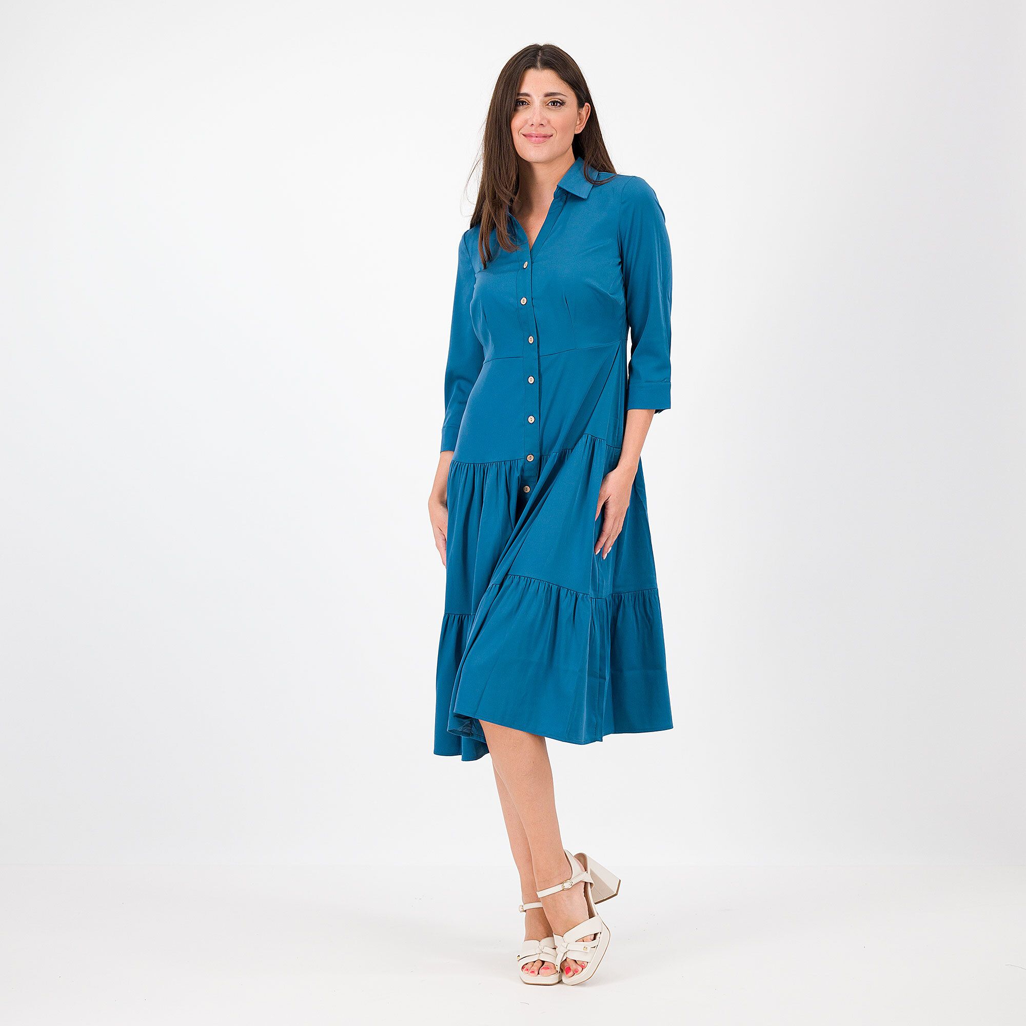 Nina Leonard
Abito chemisier in
tessuto elasticizzato