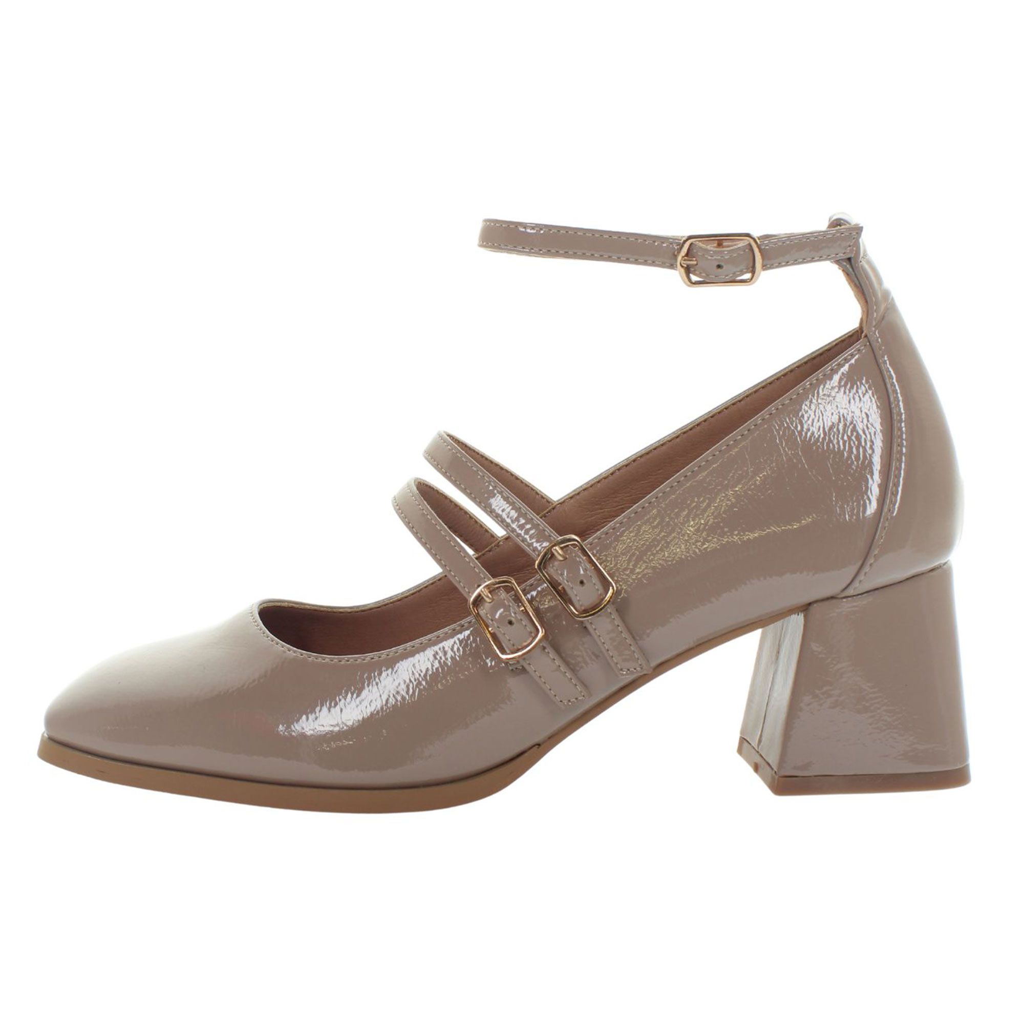 Kharisma
Mary Jane squadrata
con 3 cinturini
e tacco 5,5 cm