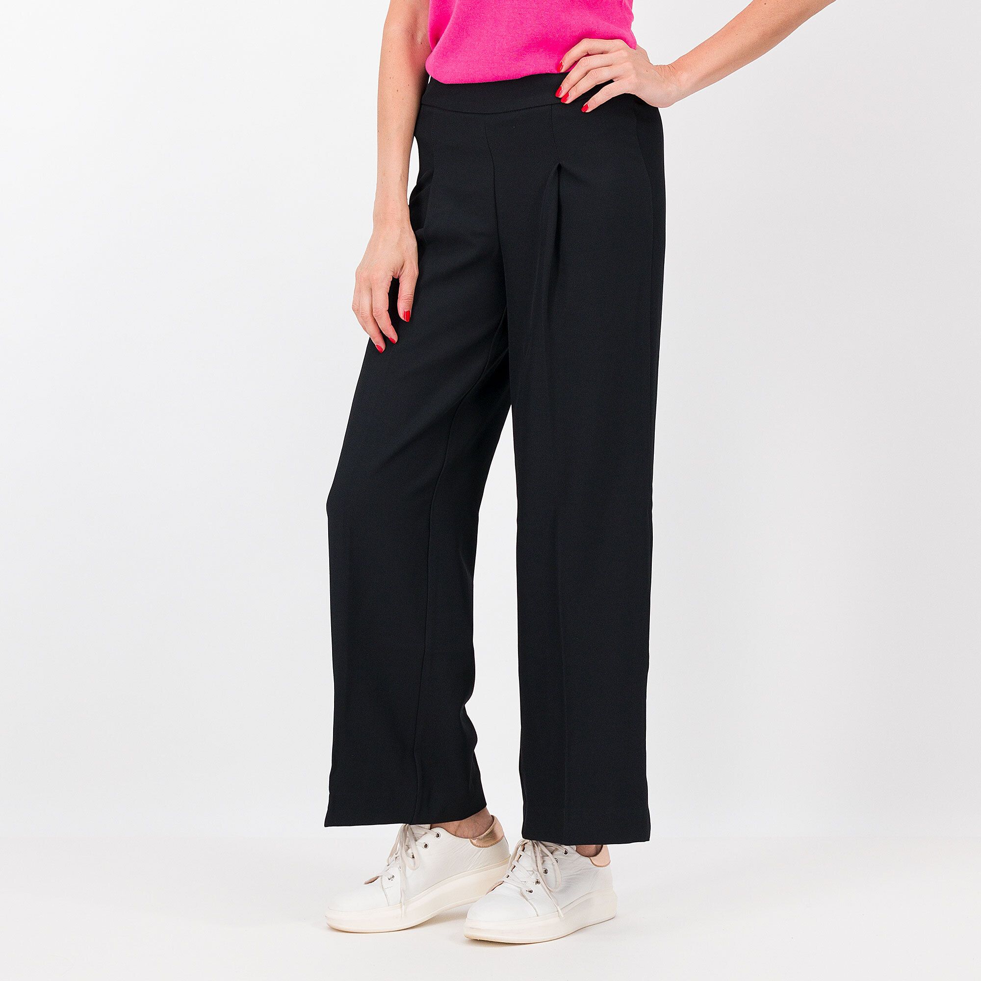 Image of Isaac Mizrahi Live Pantaloni gamba larga con piega061