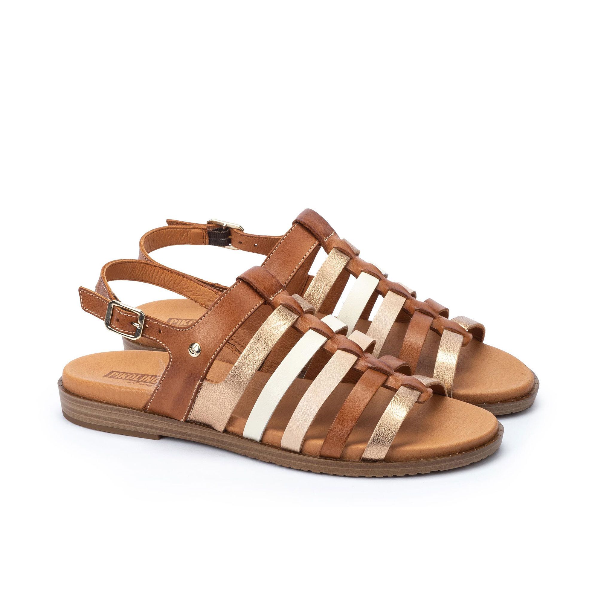 Pikolinos
Sandali in pelle
con fasce multicolor 
suola 2,5 cm