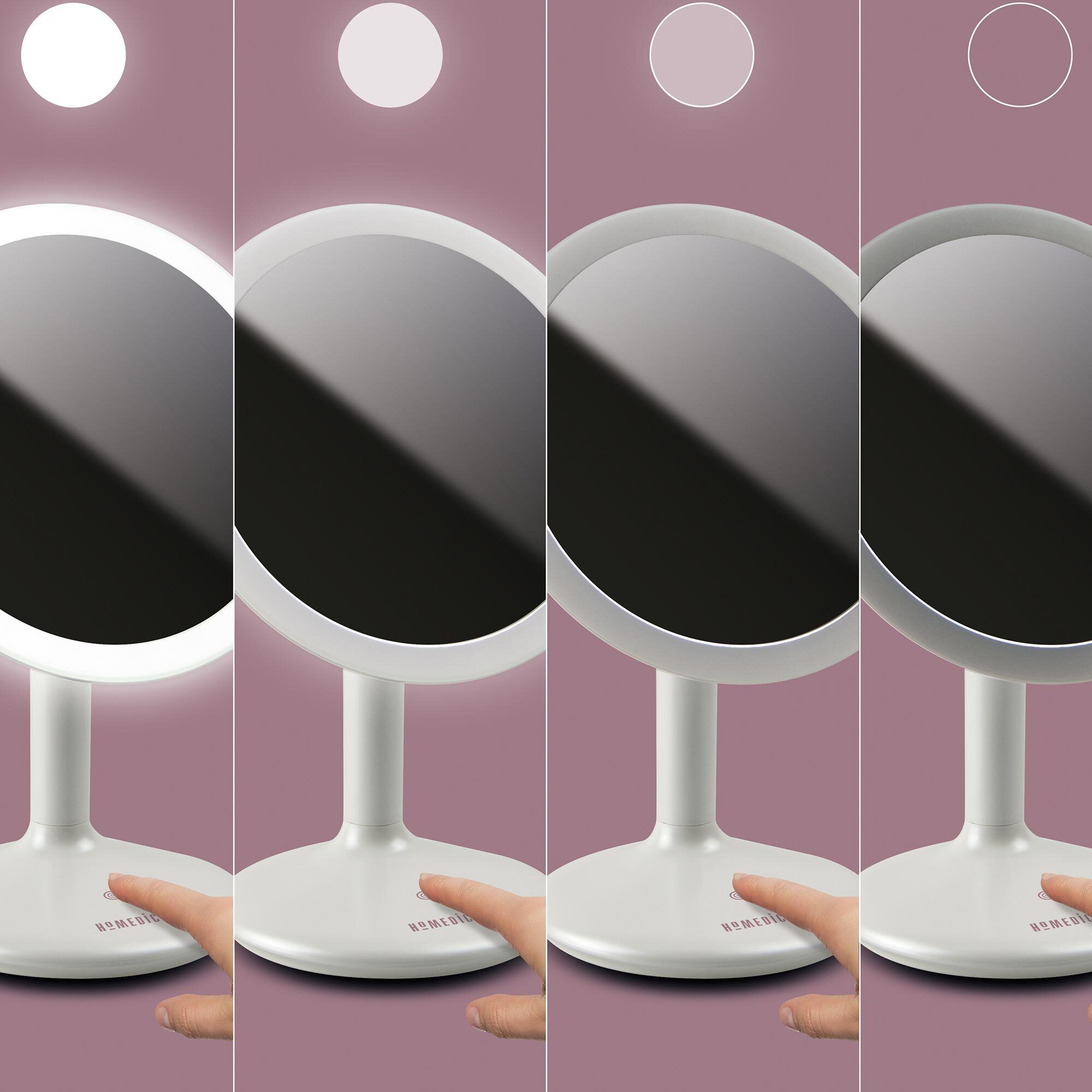 HoMedics Specchio led Touch&Glow ricaricabile