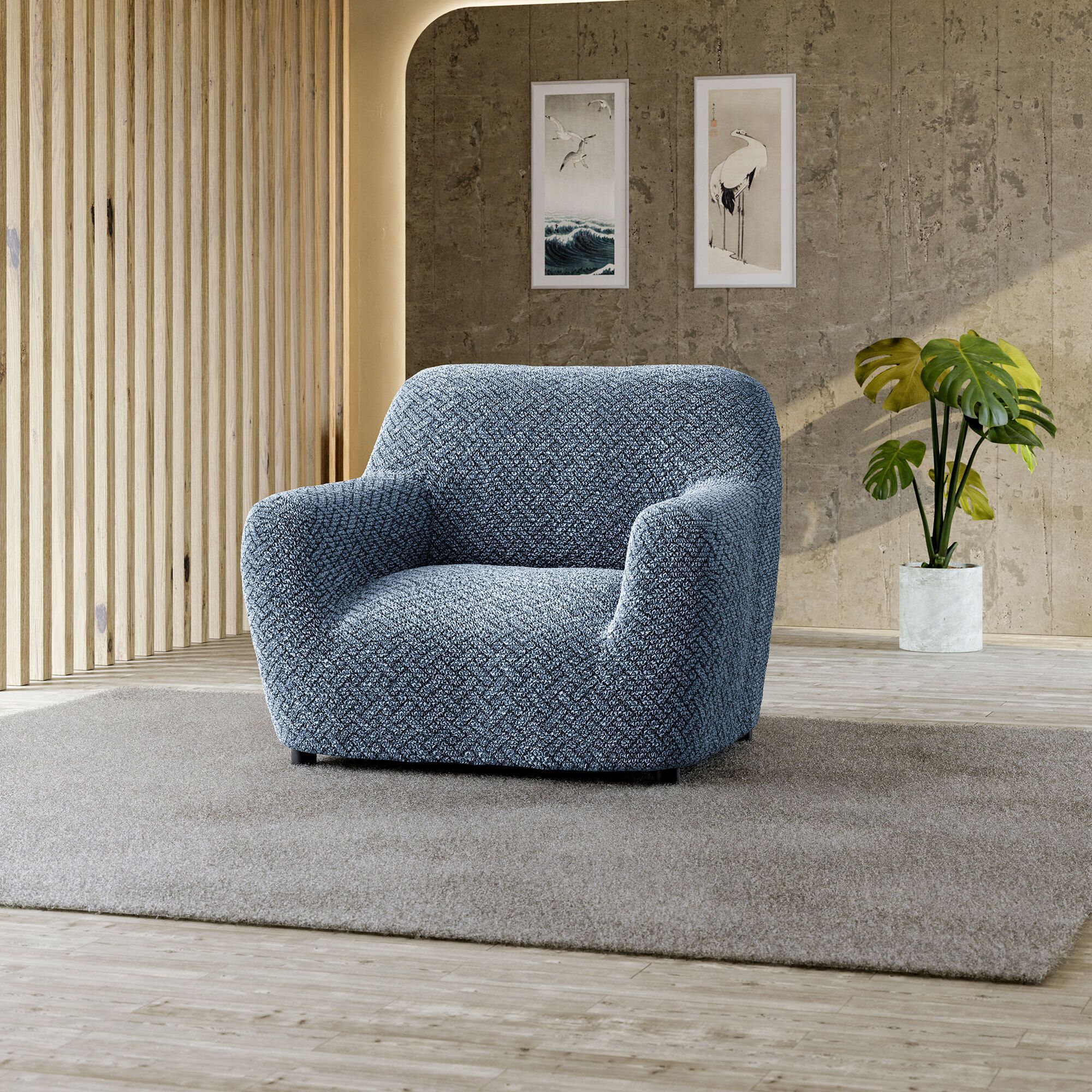 Paulato by Ga.i.co Copridivano Venezia tessuto bielastico, stampa geometrica