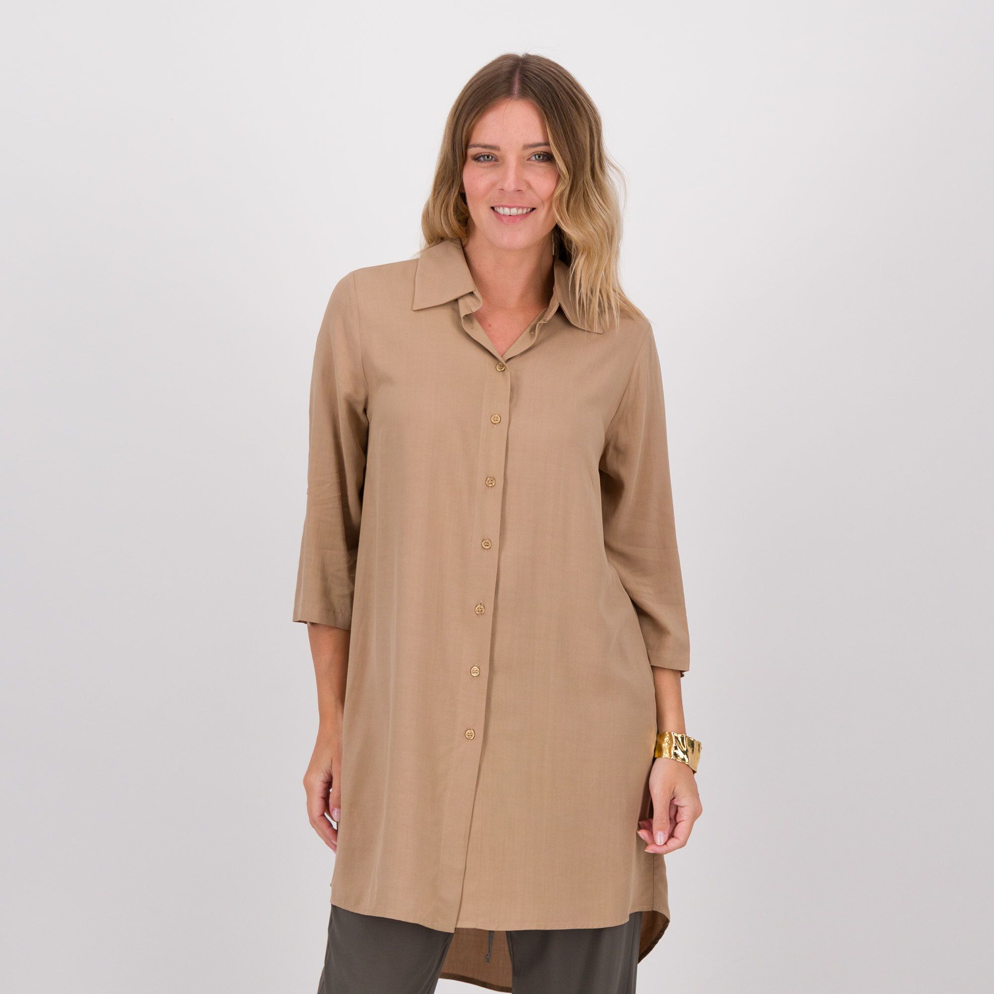 Caterina Lancini Camicia in mussola di viscosa con maniche lunghe