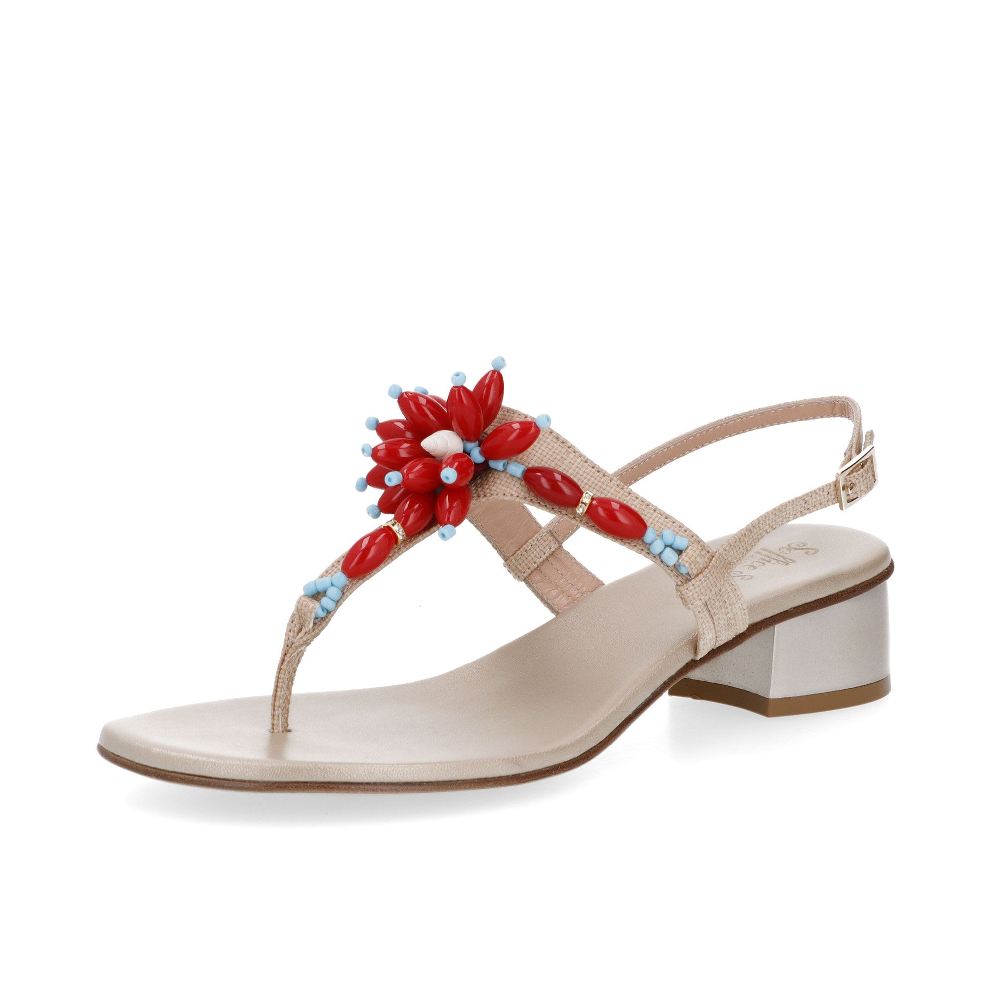 Soffice Sogno
Sandali infradito con
gioiello, cinturino
e tacco 4,5 cm