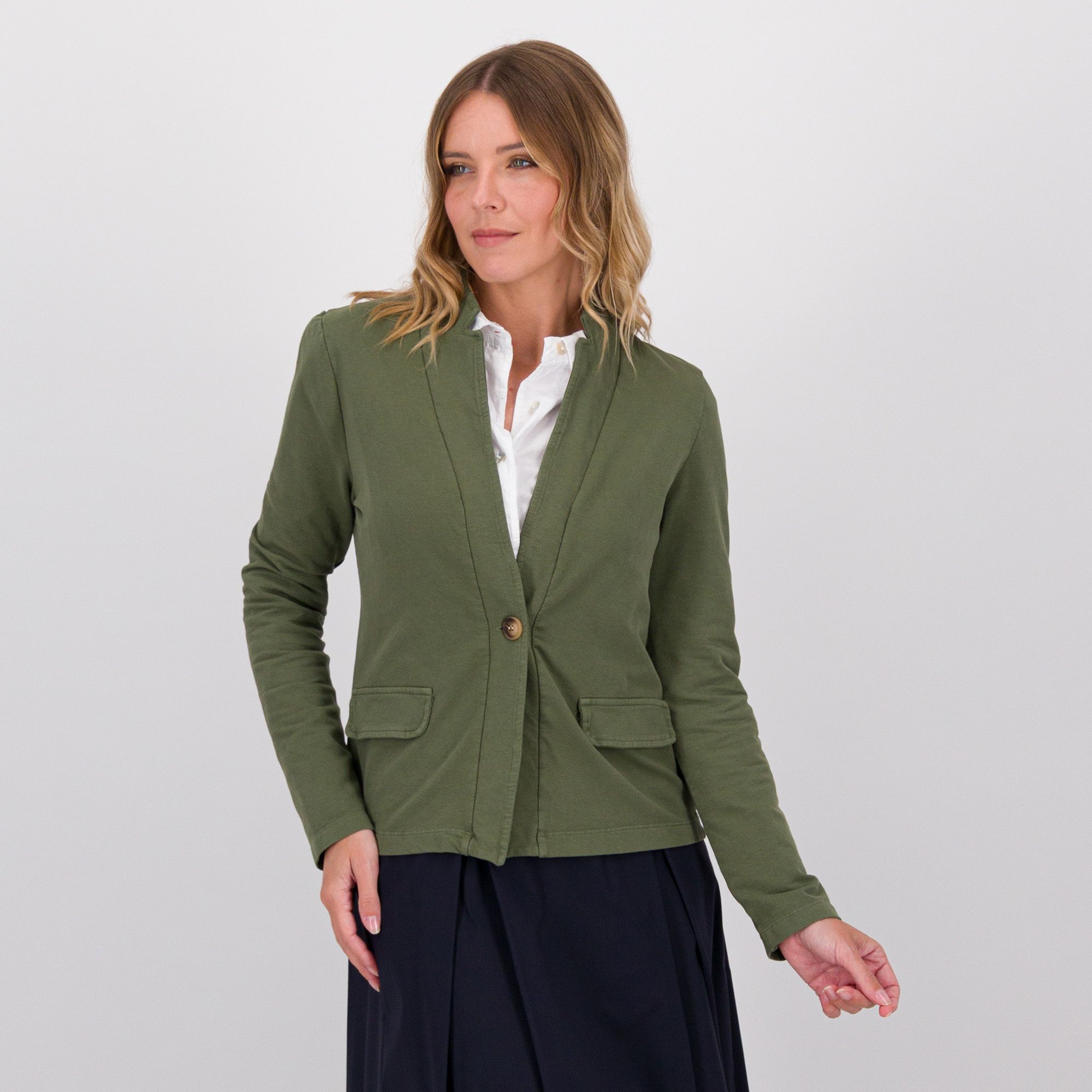 LUCREZIA SCIORTINO
Giacca a un
bottone in felpa
leggera