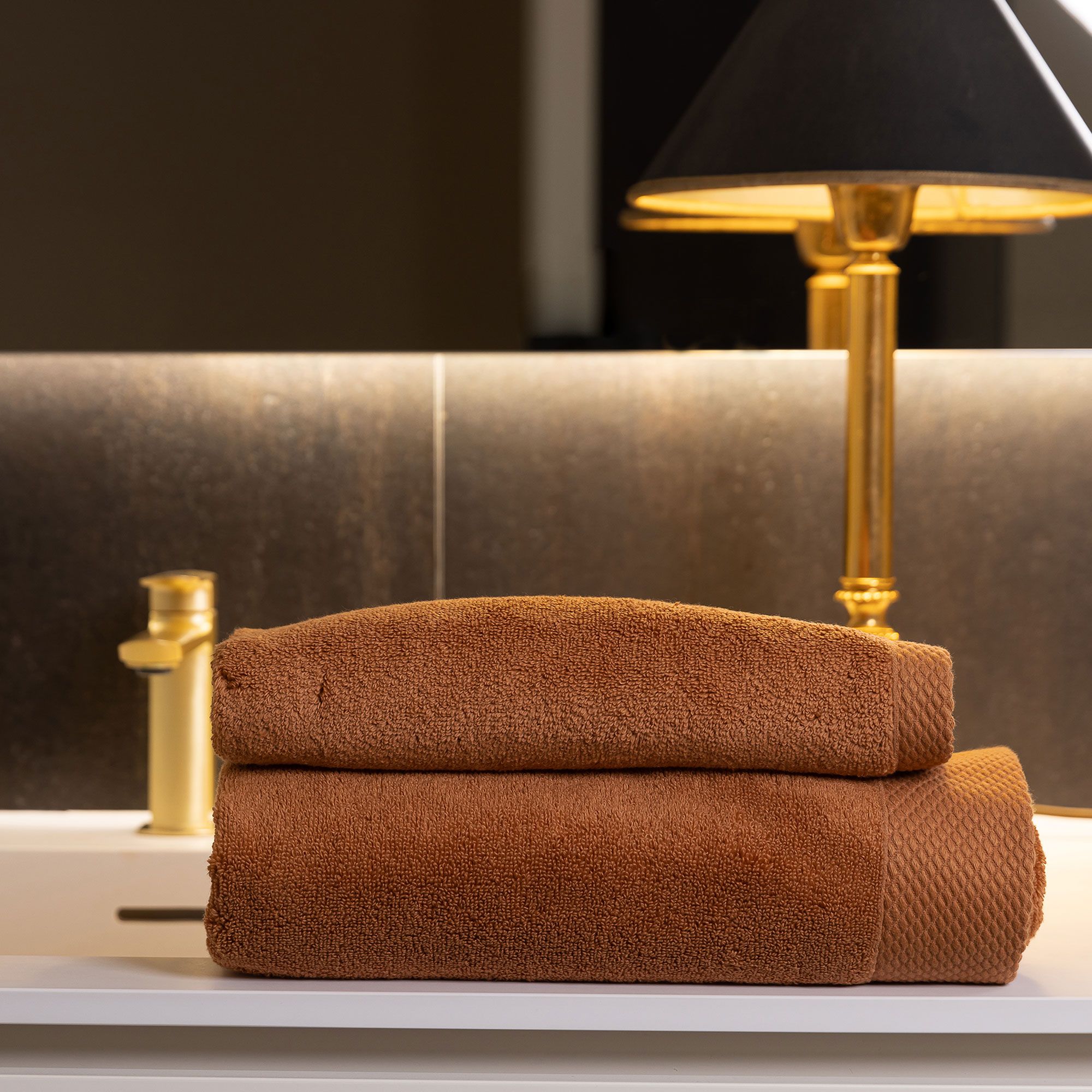 Ferò Set 2 asciugamani in cotone zero twist 500 g/m²