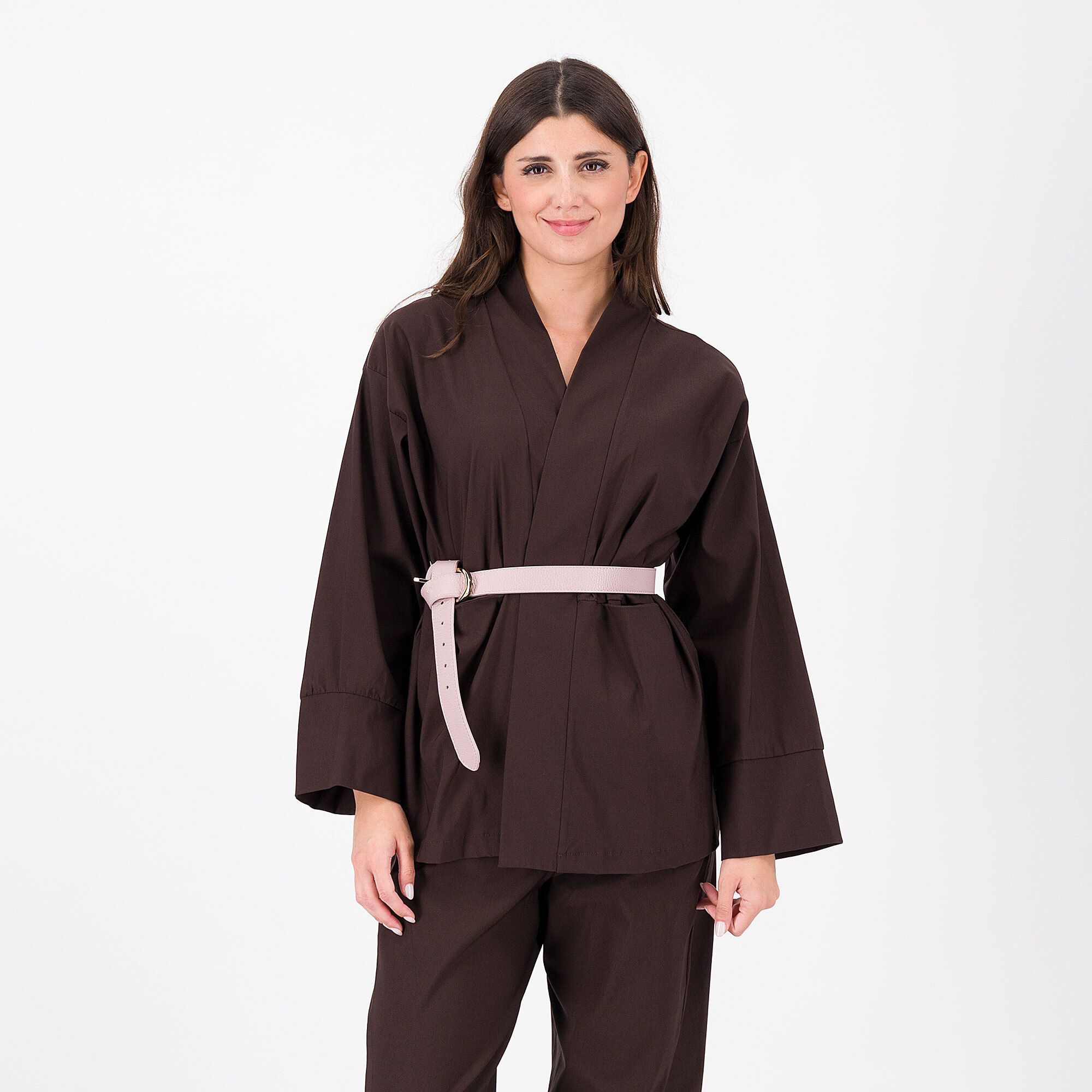 QVC LUCREZIA SCIORTINO Giacca in tessuto super-stretch linea kimono