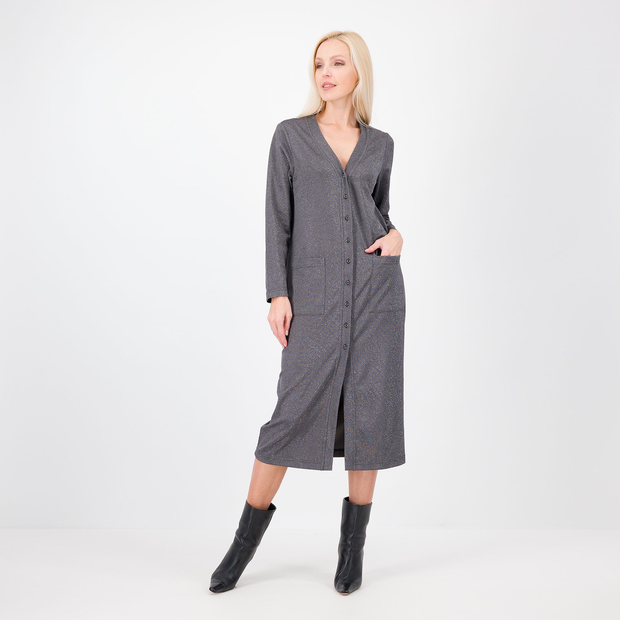 Caterina Lancini
Cardigan lungo in
maglia con lamé