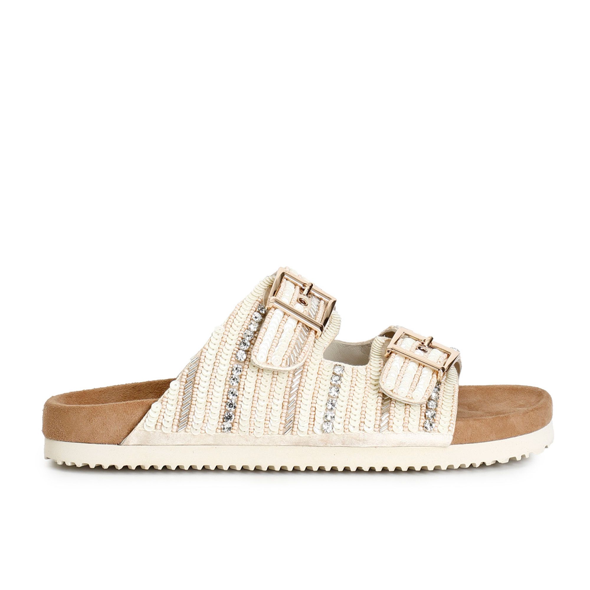 Cafè Noir
Ciabatte con ricami,
paillette e perline
sottopiede in pelle