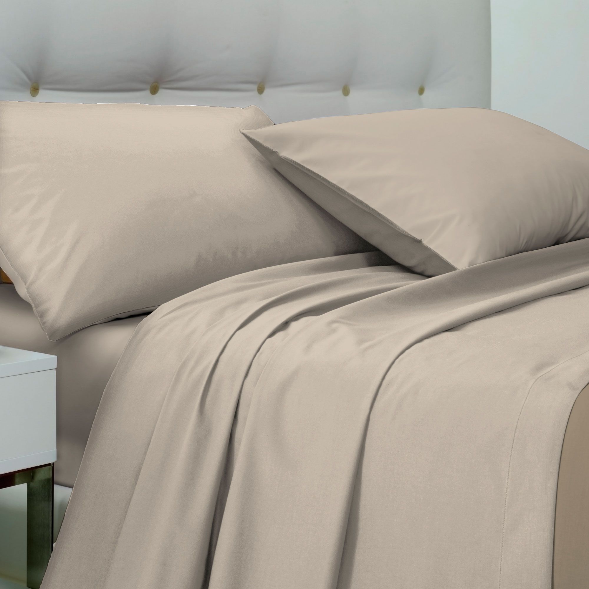 Happidea Completo letto matrimoniale in 100% cotone percalle