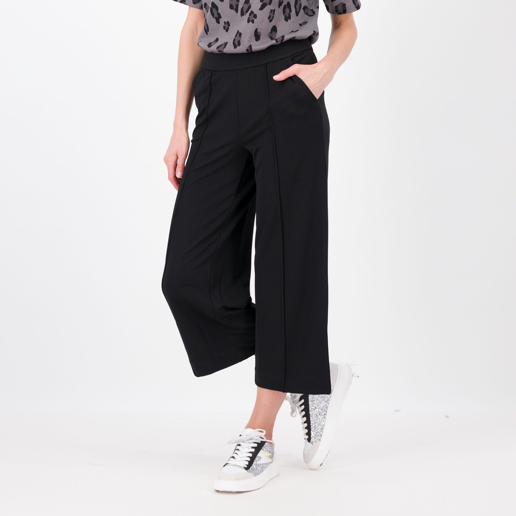 Image of Isaac Mizrahi Live Pantaloni in maglia stretch con elastico061