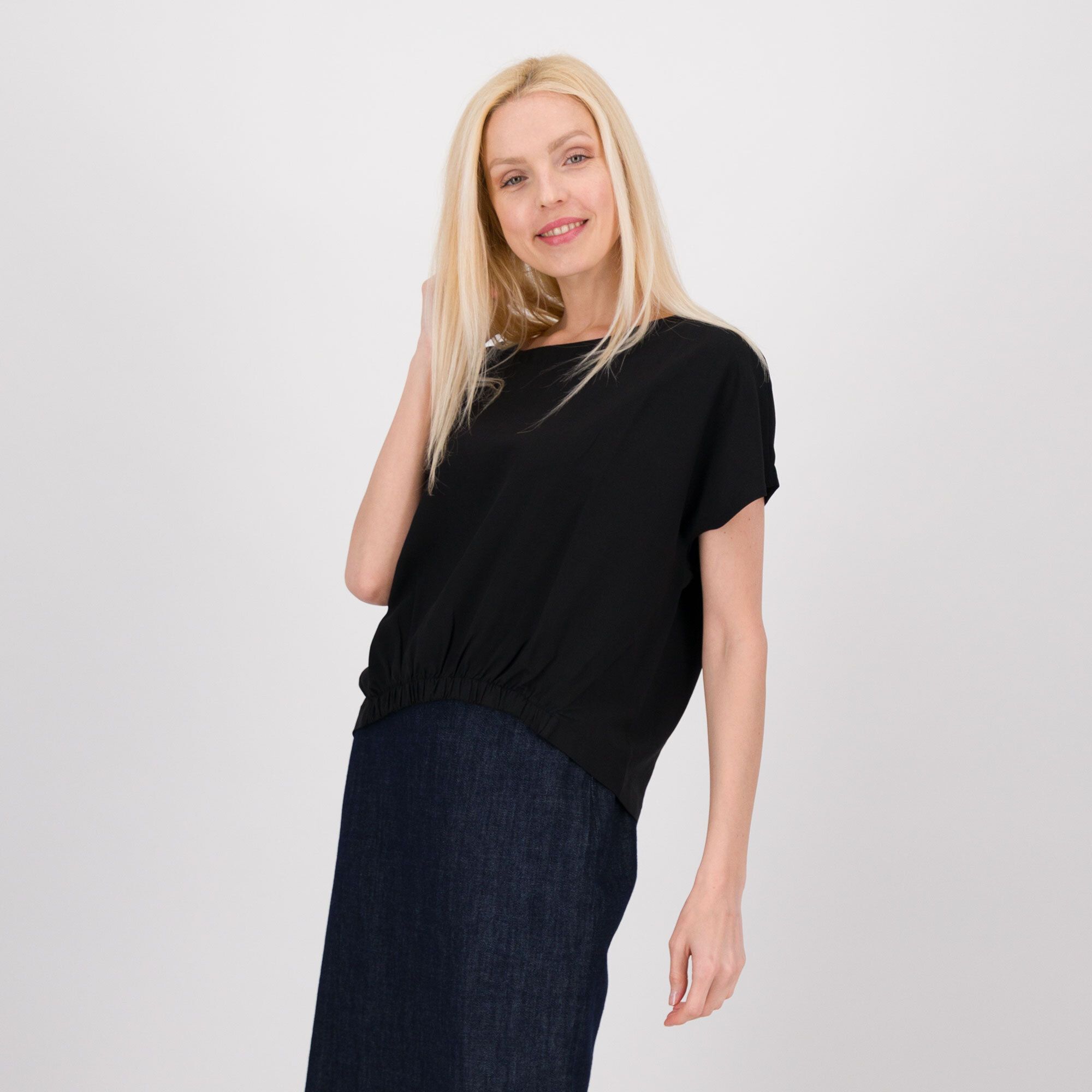 LUCREZIA SCIORTINO Blusa in tessuto di viscosa e lino fiammato