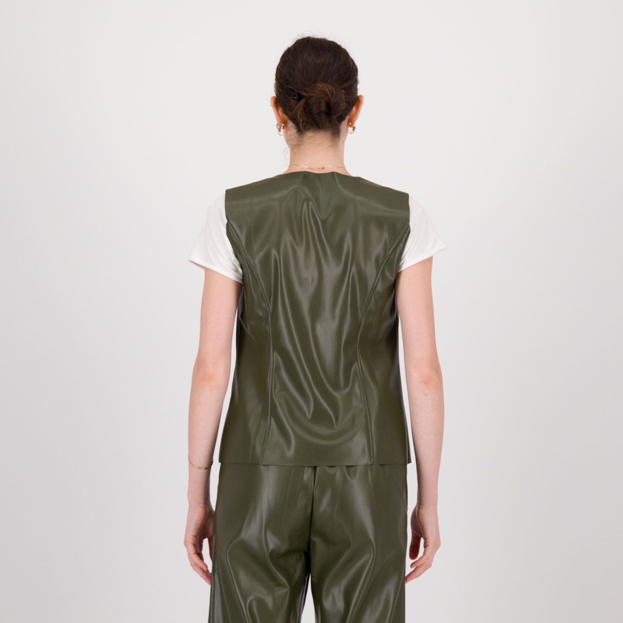 SottoMarino Gilet con zip in tessuto spalmato