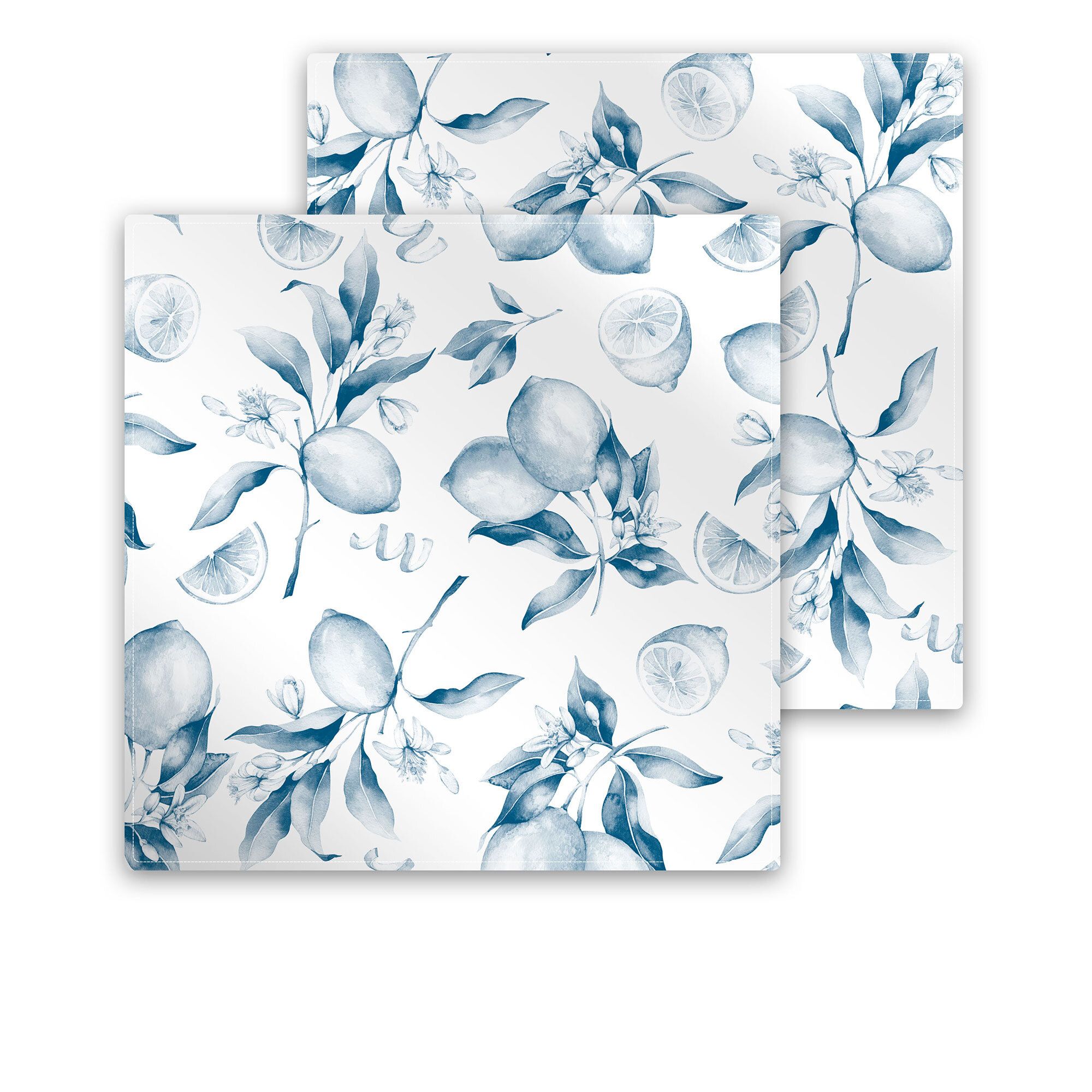 Happidea Set 2 tovaglioli 100% cotone stampa digitale, 40x40cm