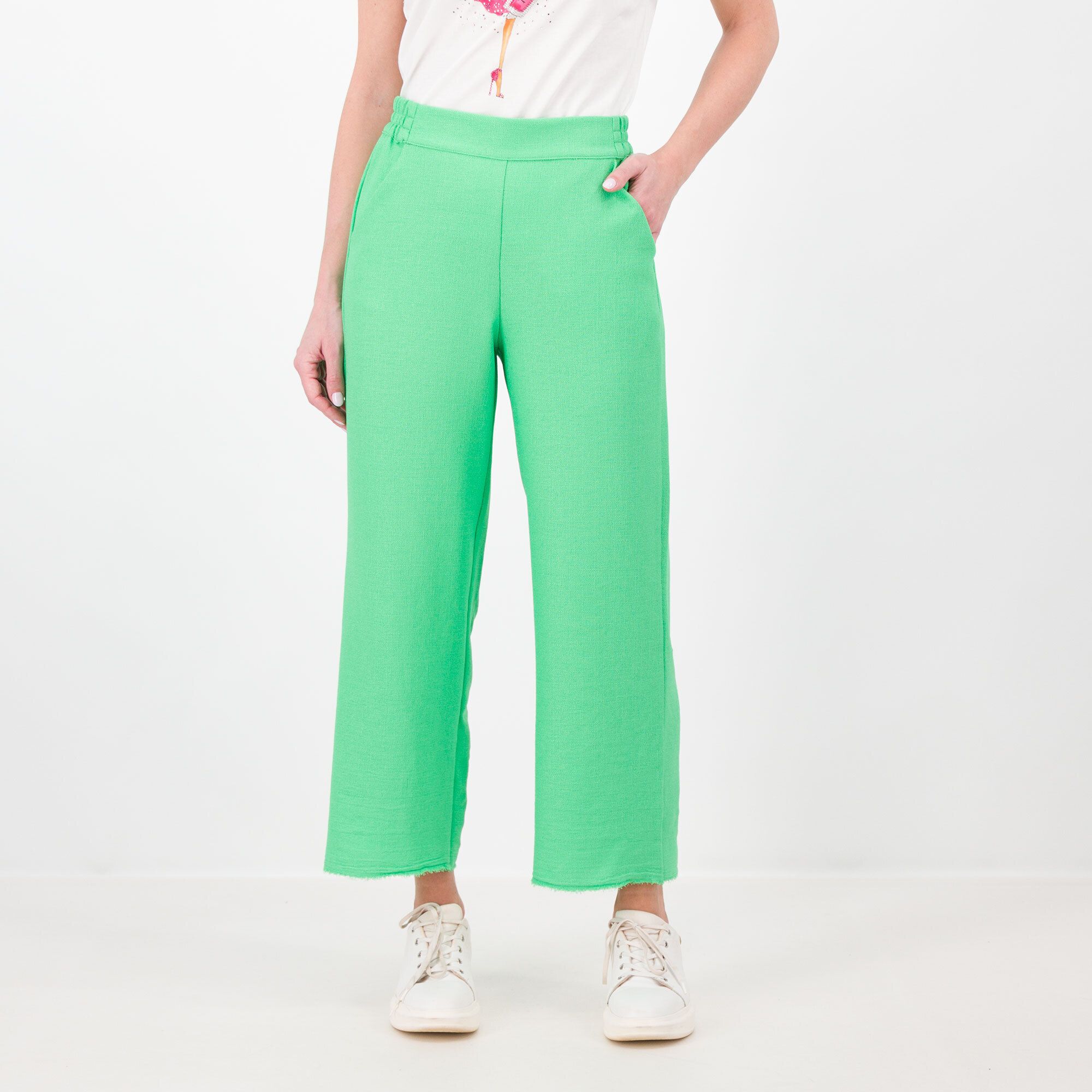 QVC DEMETRA CLOSETVenezia Pantaloni a carota con elastico dietro Tasche alla francese Made in Italy