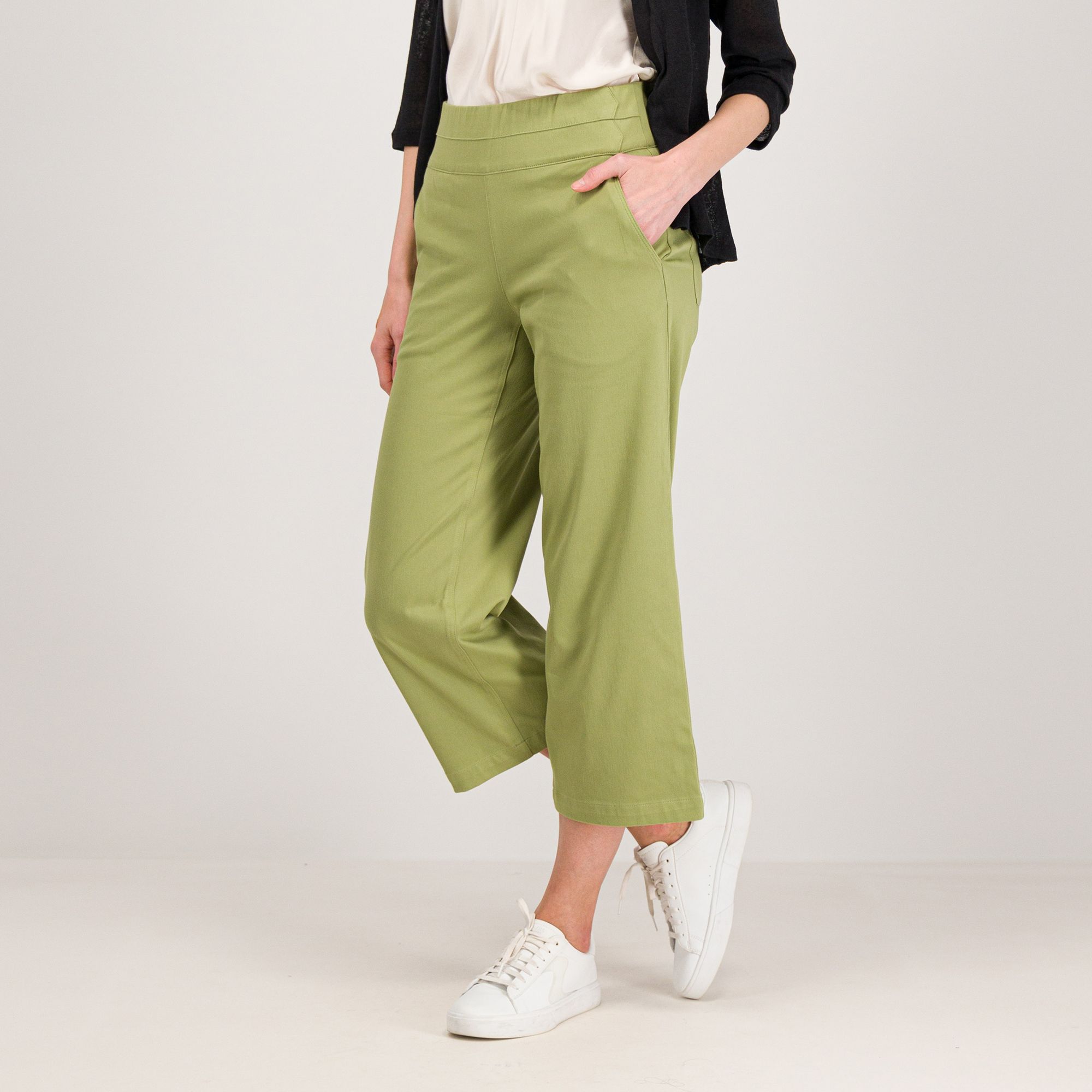 Denim & Co.
Jeans cropped
a gamba larga
con fascia elasticata