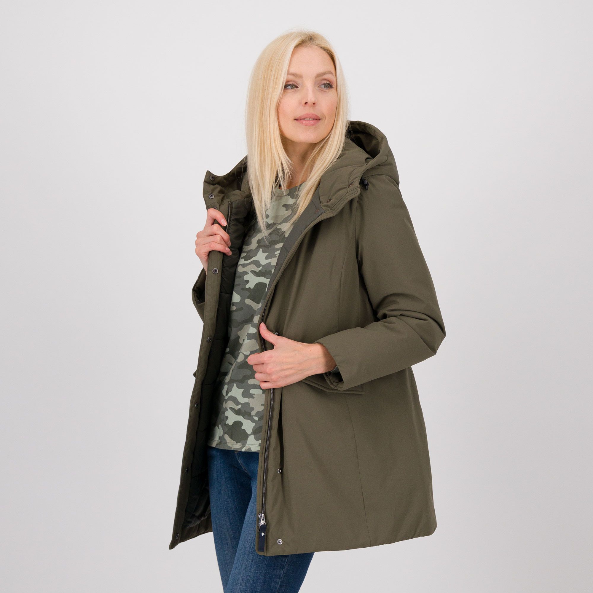 Westland
Parka imbottito
con chiusura zip,
cappuccio e coulisse