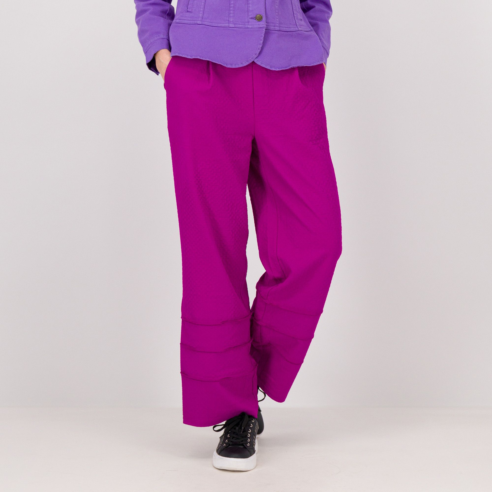 Nina Leonard Pantaloni pull-on a gamba ampia