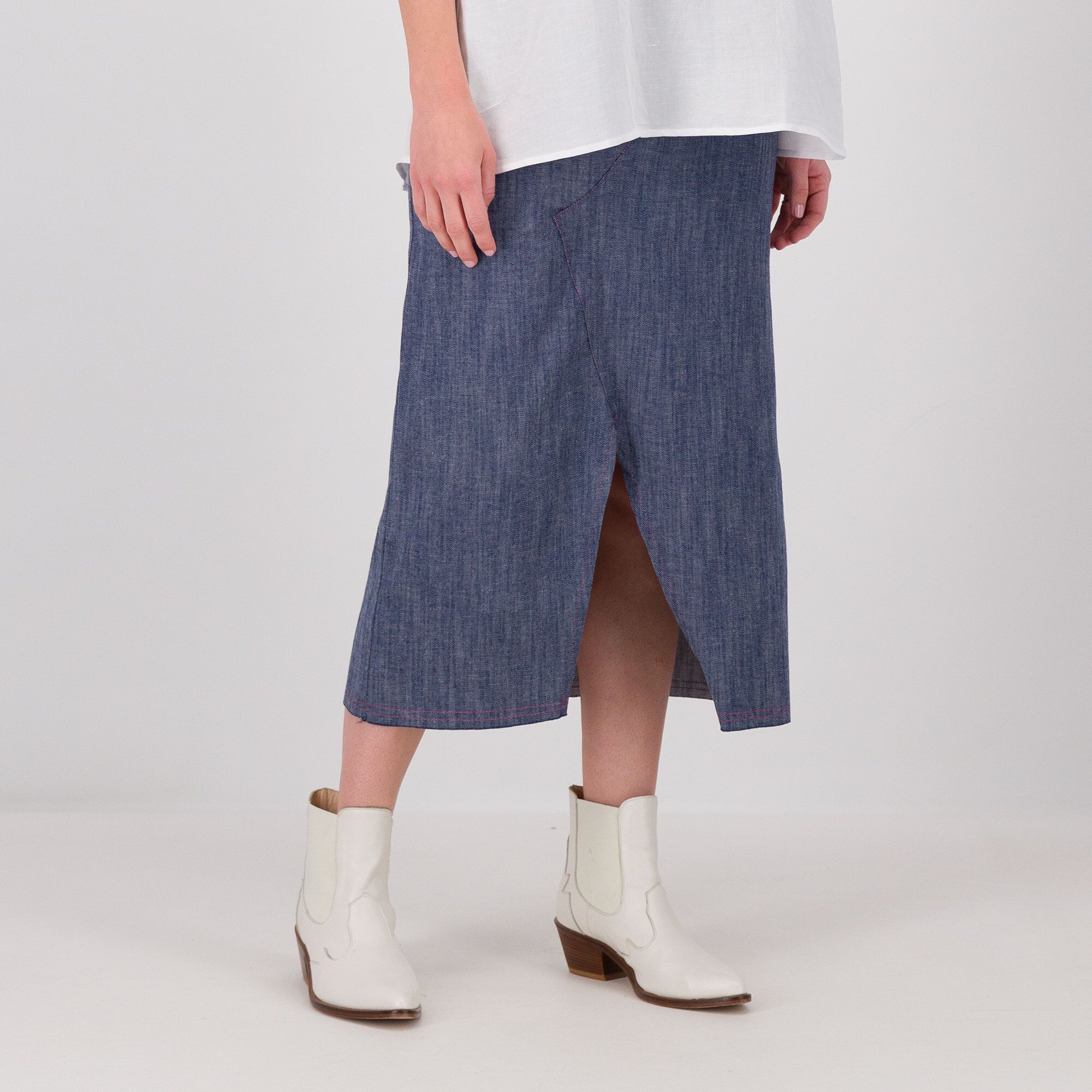 EXTESA
Gonna midi in 
jeans con
spacco