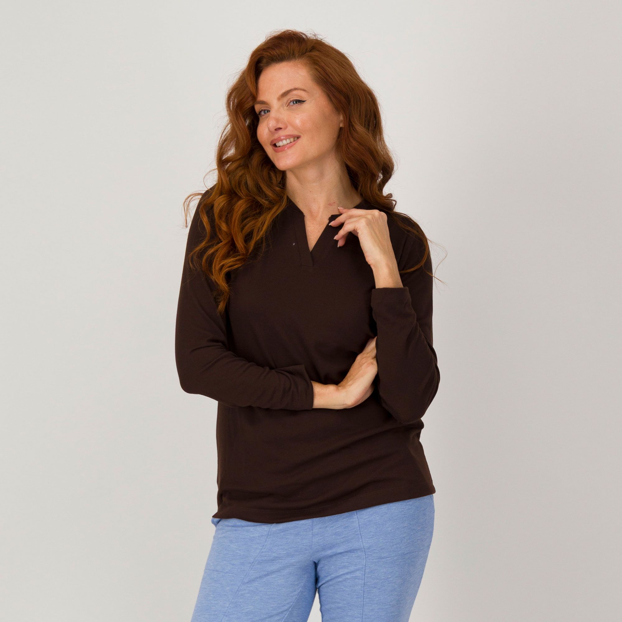 Denim & Co
Maglietta in jersey
e scollo con apertura
a V