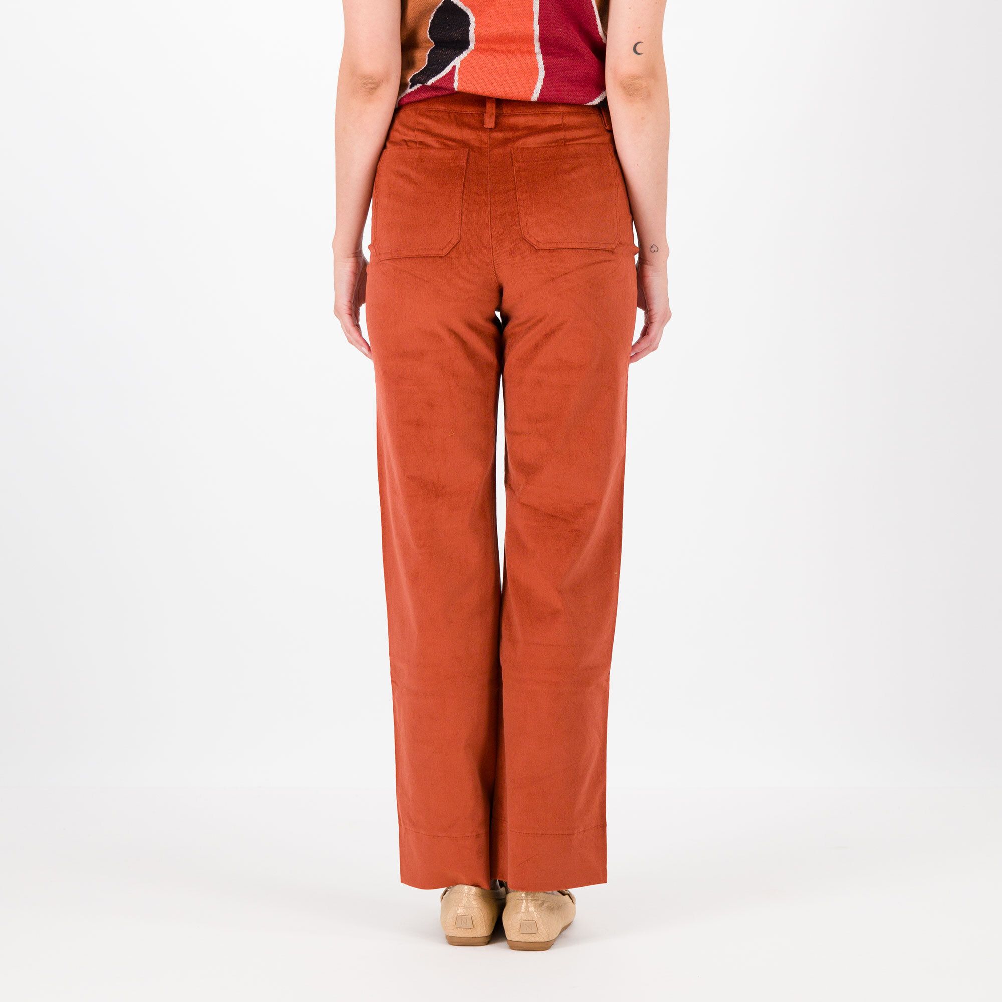 Denim & Co Pantaloni lunghi in velluto a coste