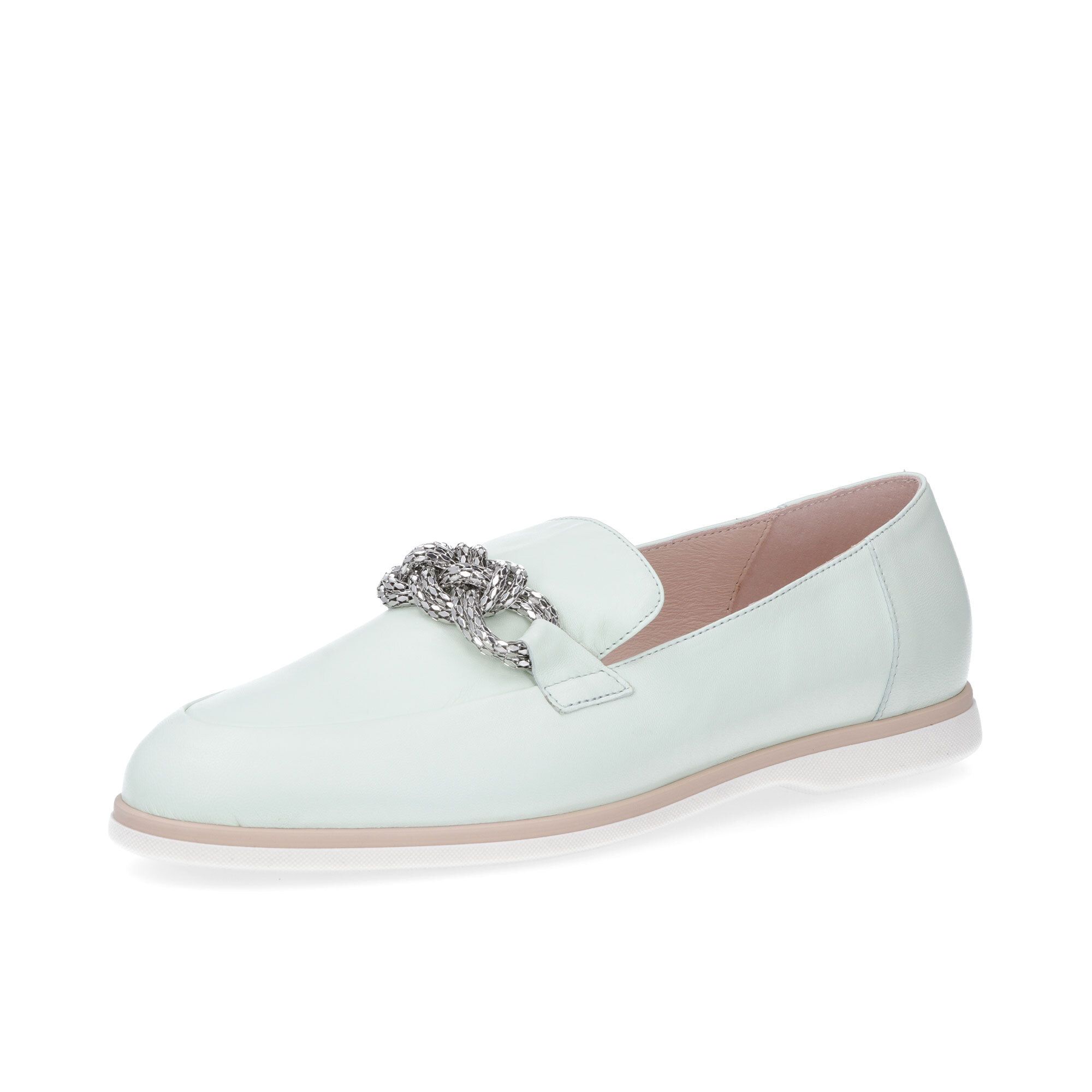 Soffice Sogno
Mocassini in pelle
con catena 
tacco 2 cm