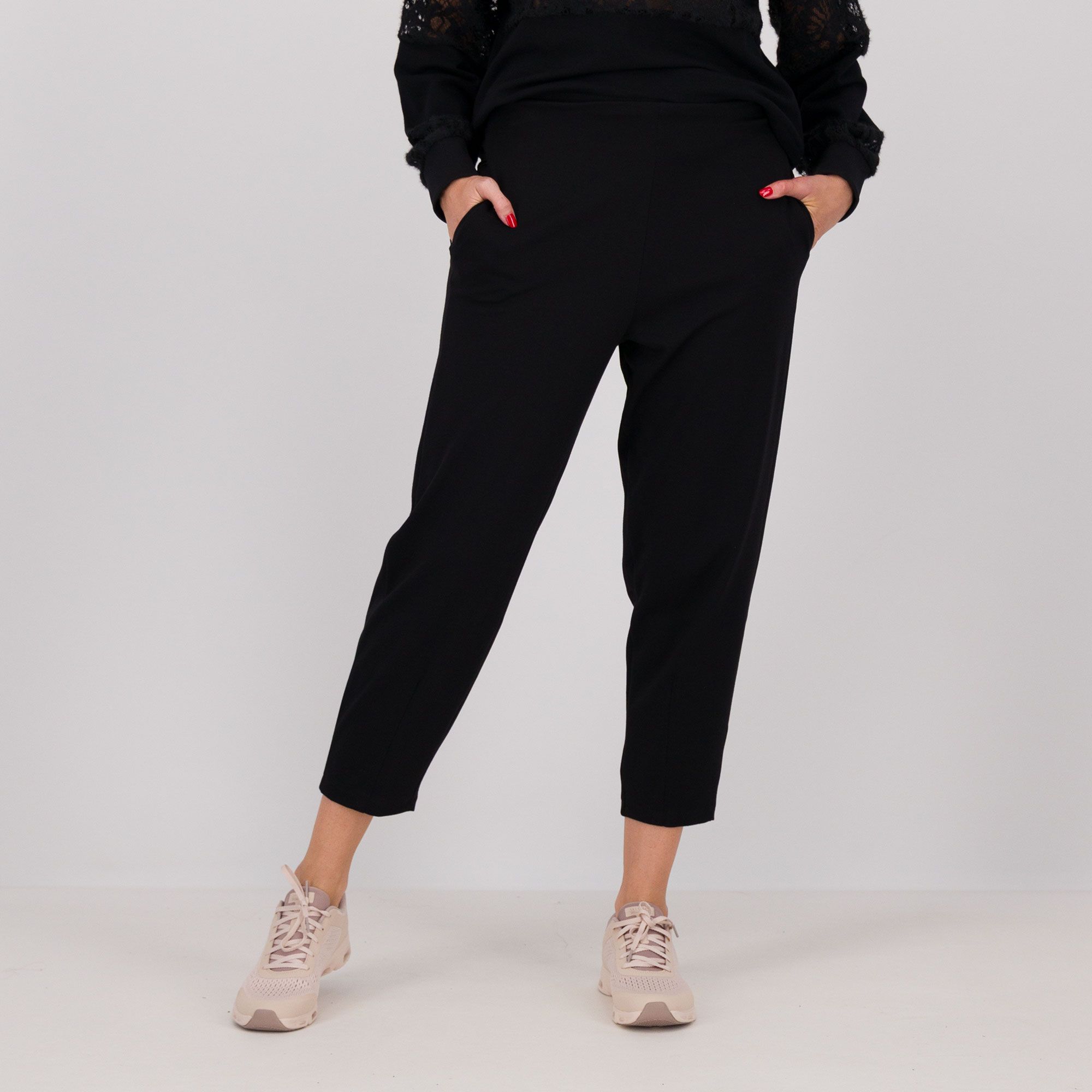 Mood Atelier
Pantaloni balloon
in punto Milano
con elastico in vita