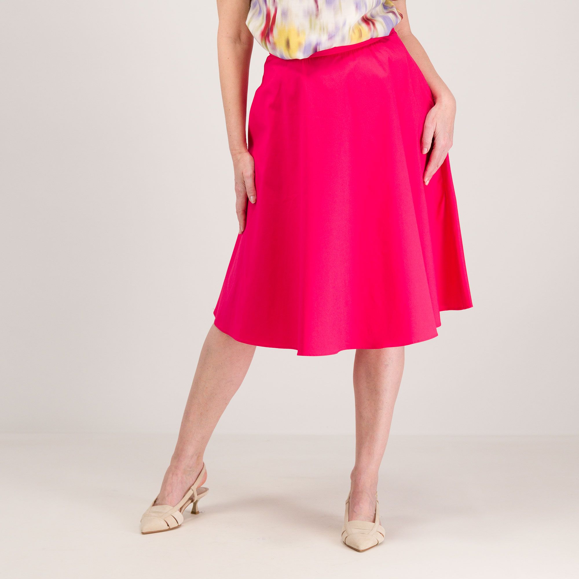 Extesa
Gonna midi in misto
cotone stretch
con vita elasticata