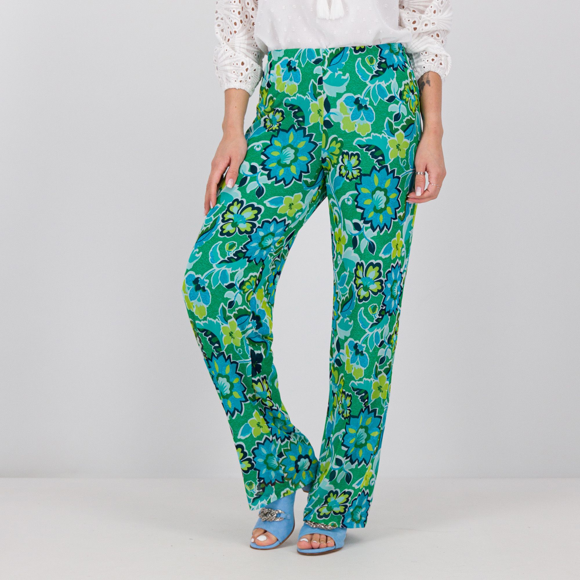 PARKER & ROWE
Pantaloni doppiati
fantasia con
gamba ampia