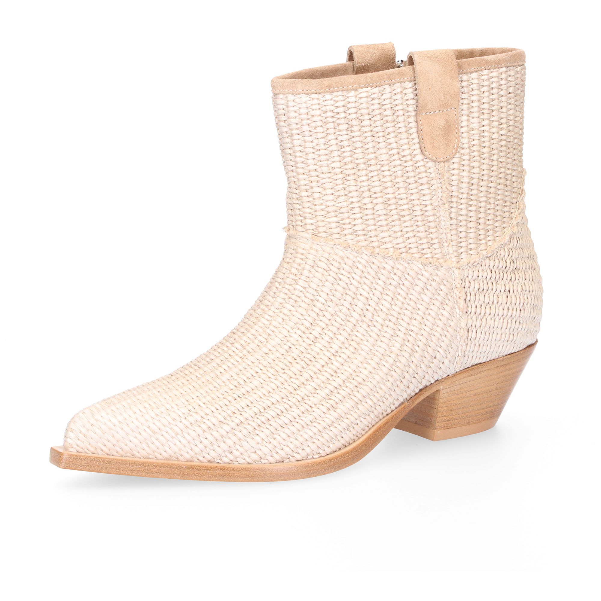 Faire
Stivaletti texani
a punta in rafia
con tacco 4,5 cm