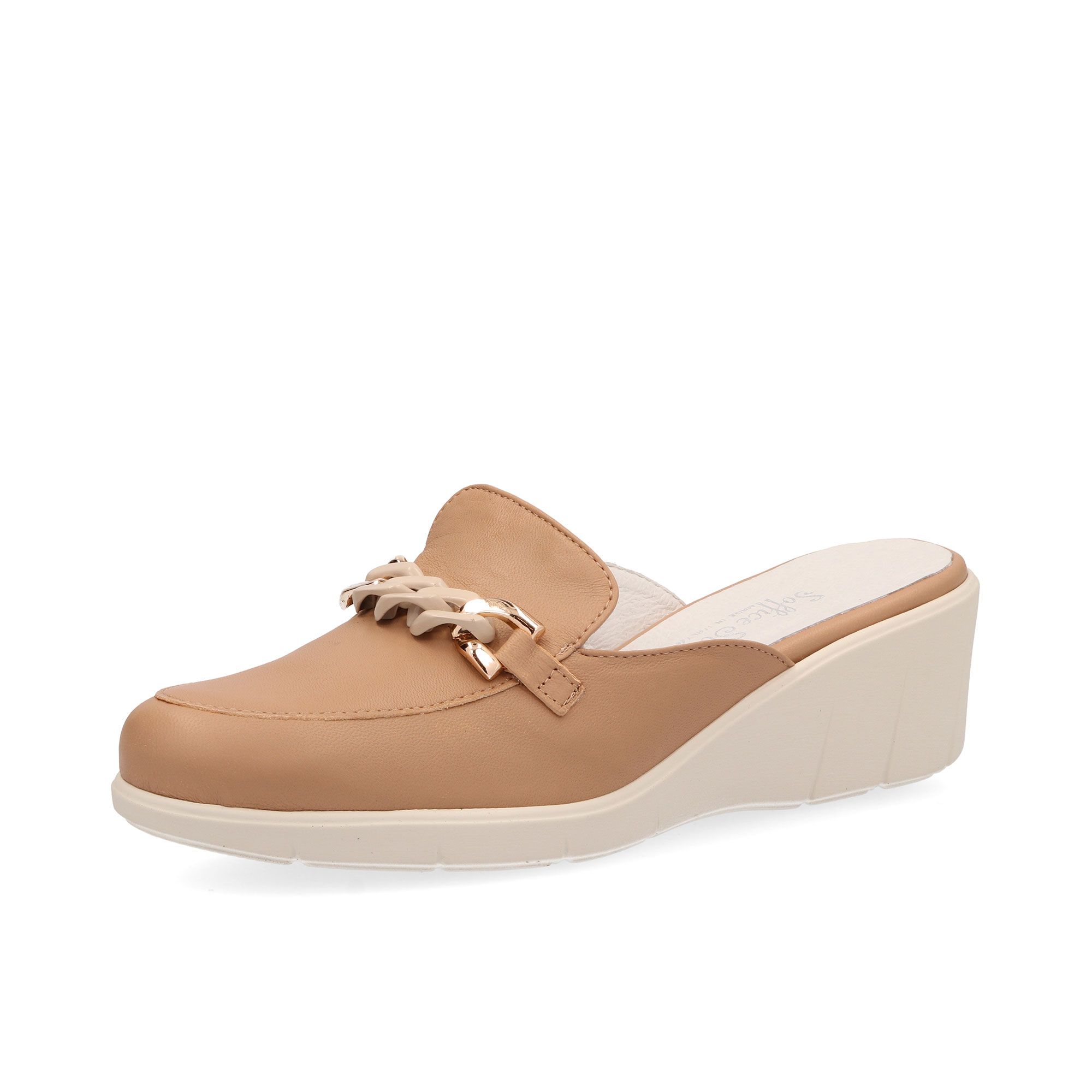 Soffice Sogno
Sabot in pelle 
con catena e zeppa