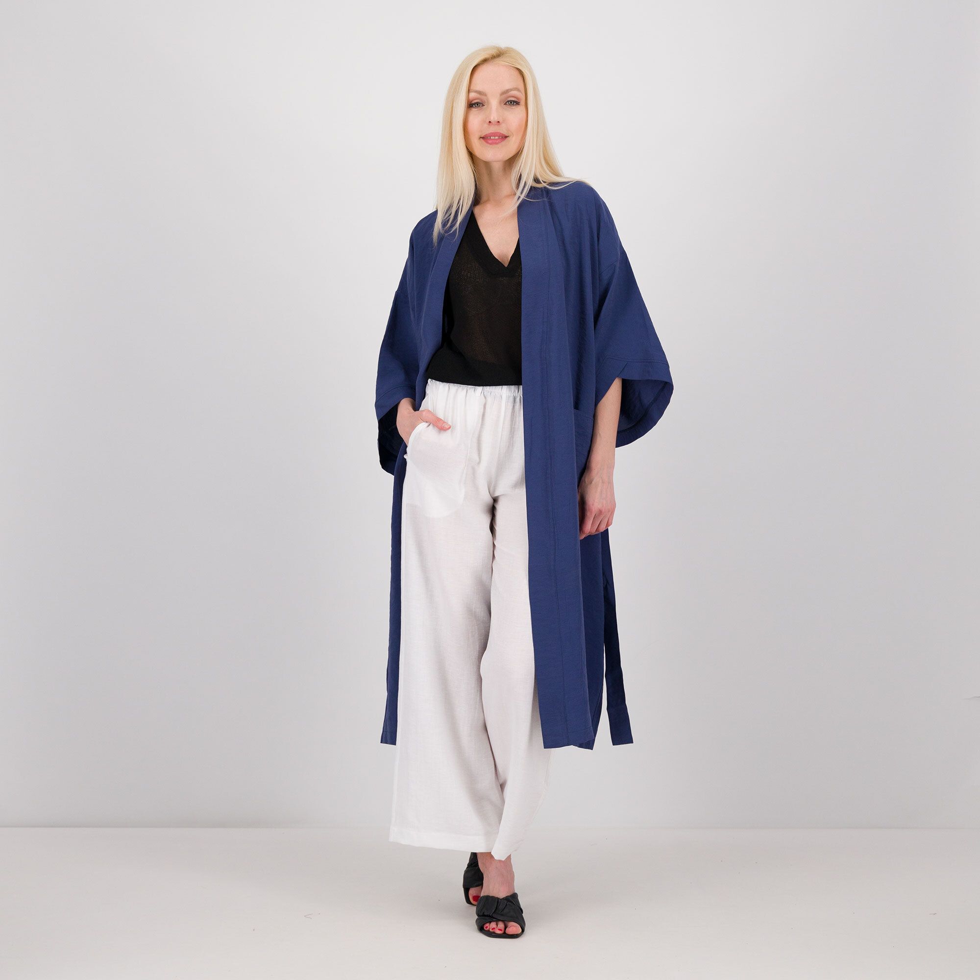 M’ama Abito kimono midi con cintura